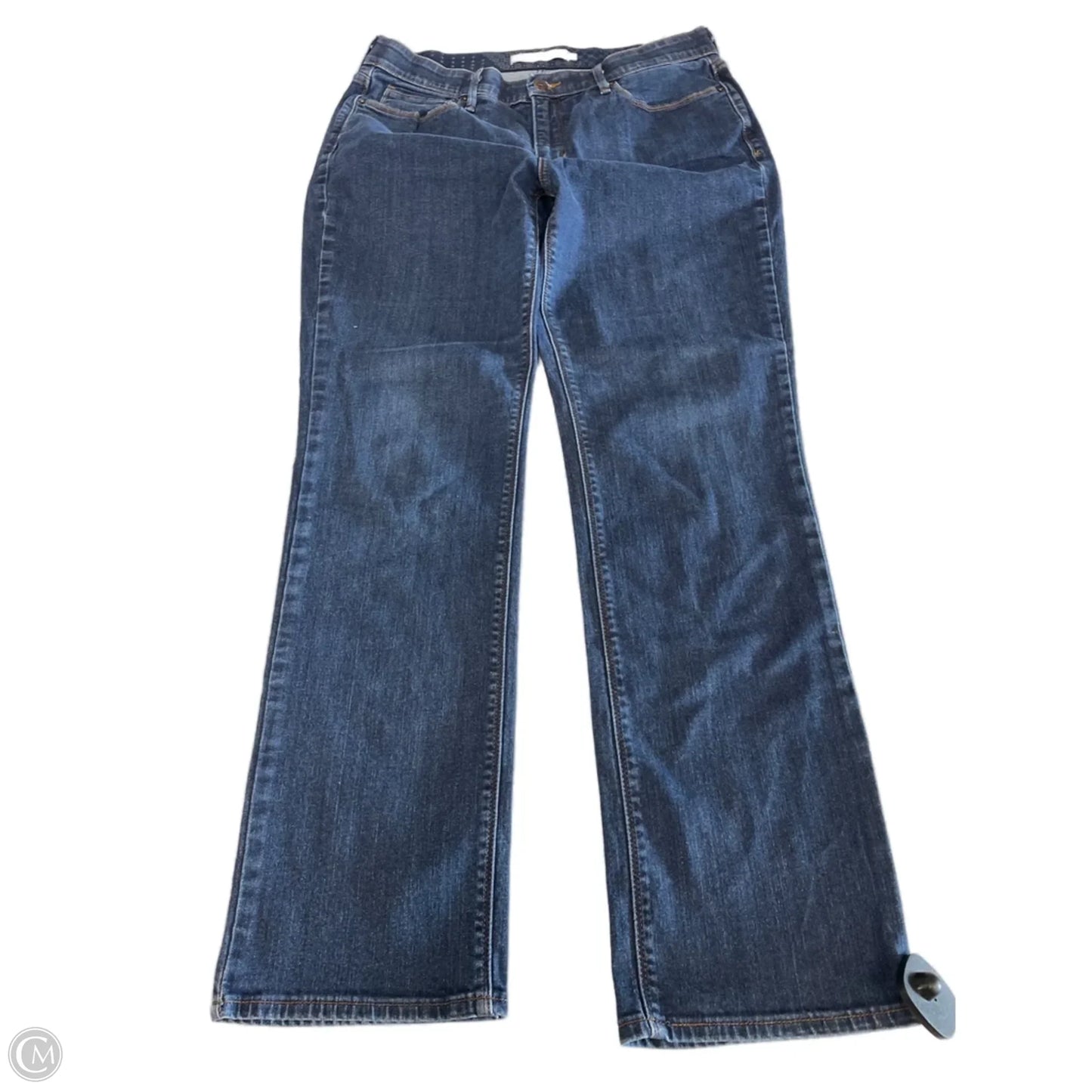 Jeans Straight By Levis In Blue Denim, Size: 14