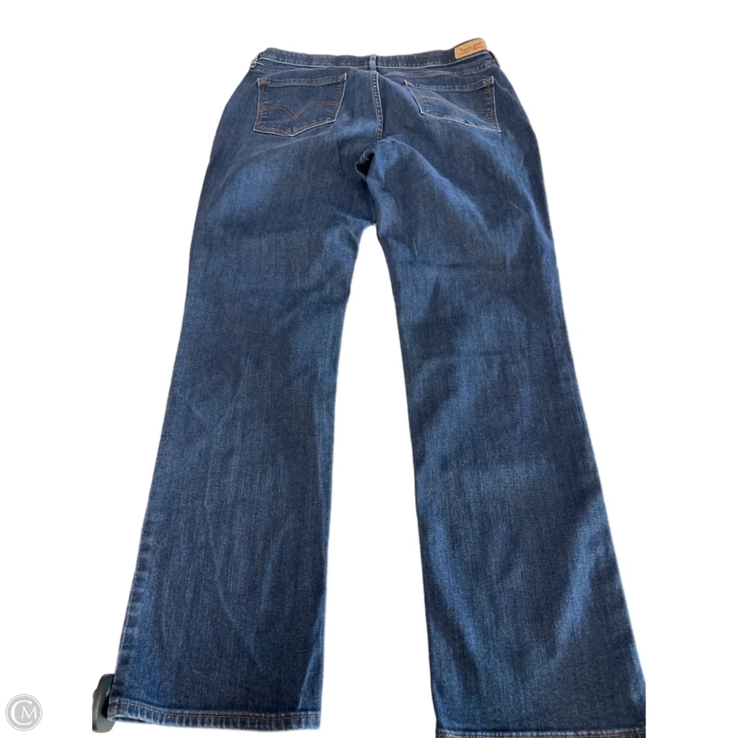 Jeans Straight By Levis In Blue Denim, Size: 14