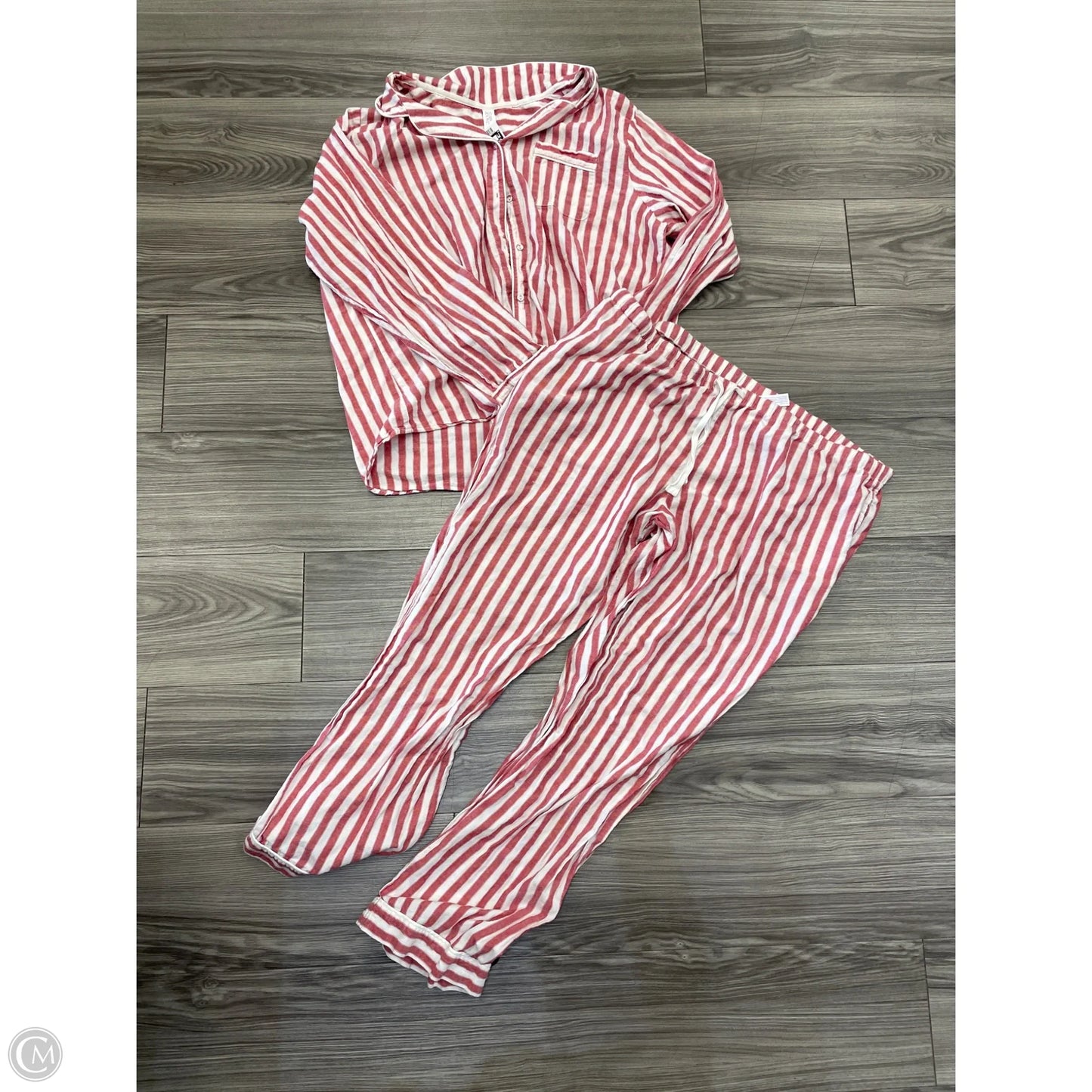 Pajamas 2pc By Stars Above In Red & White, Size: Xxl