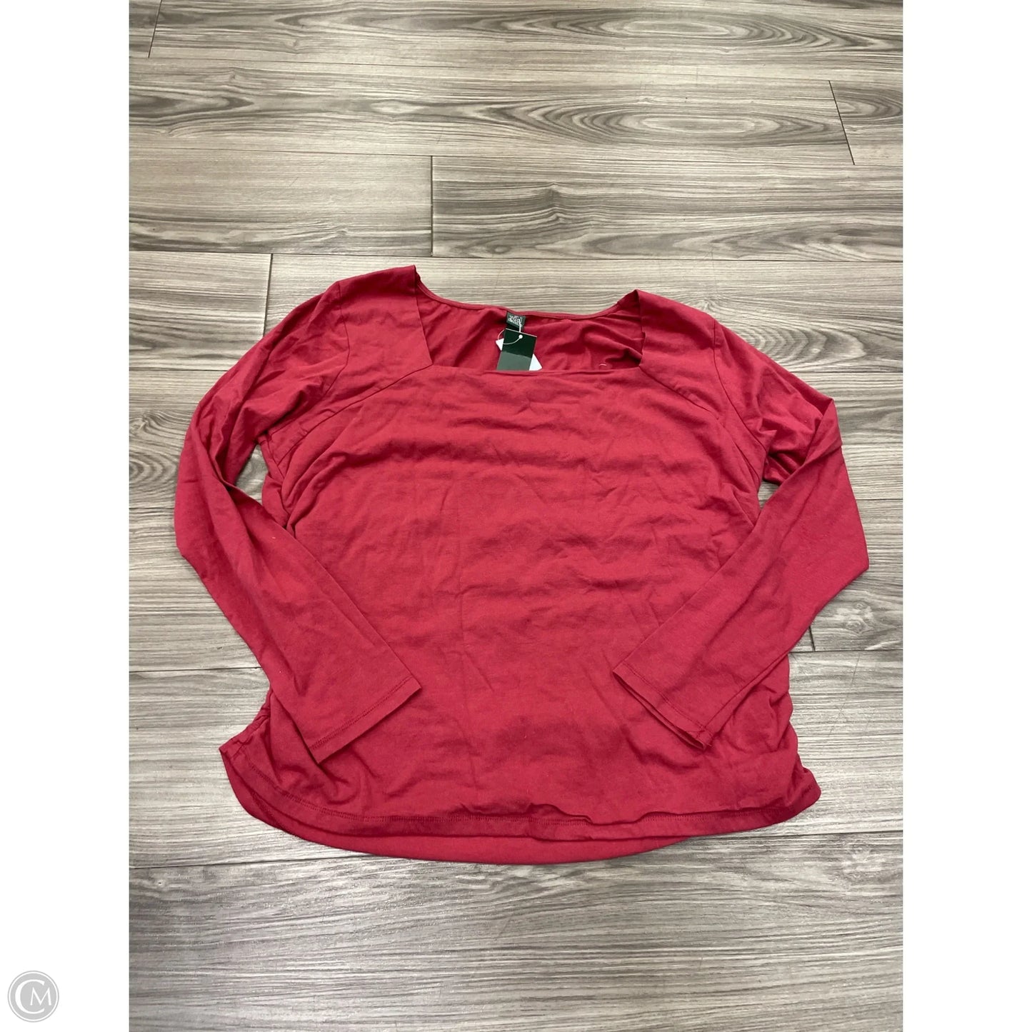 Top Long Sleeve Basic By Wild Fable In Red, Size: 3x