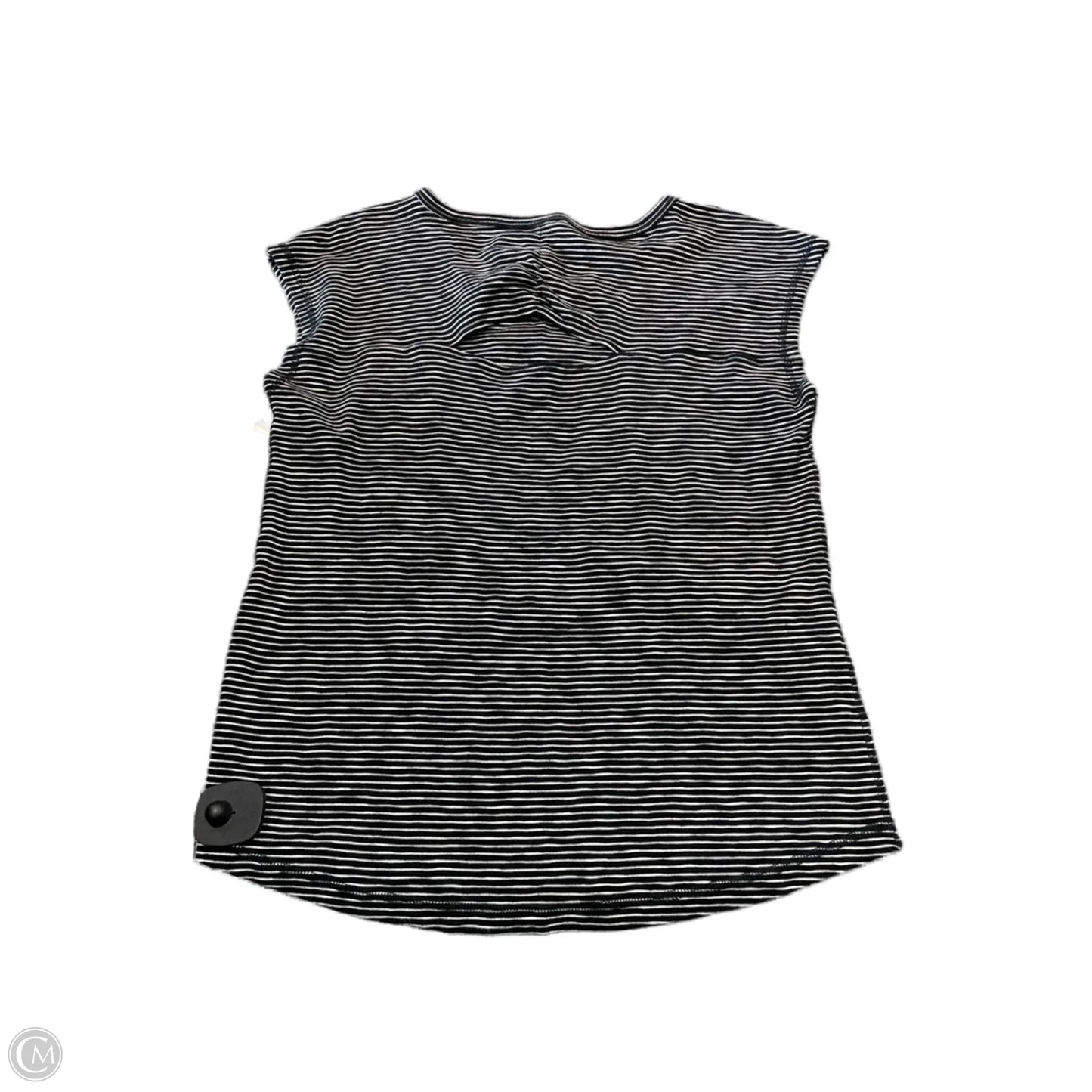 Top Short Sleeve By Talbots In Striped Pattern, Size: M