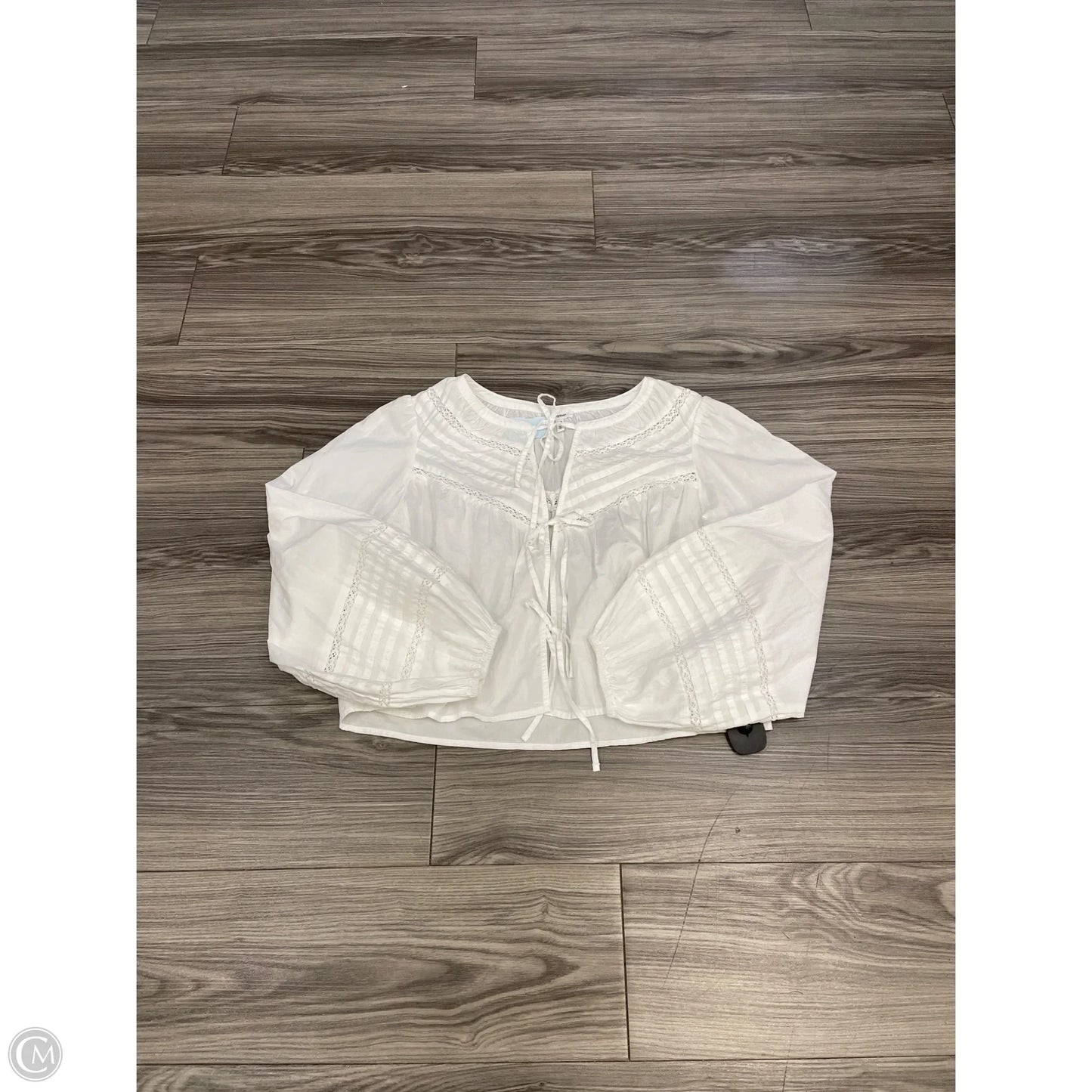 Top Long Sleeve By Aerie In White, Size: M