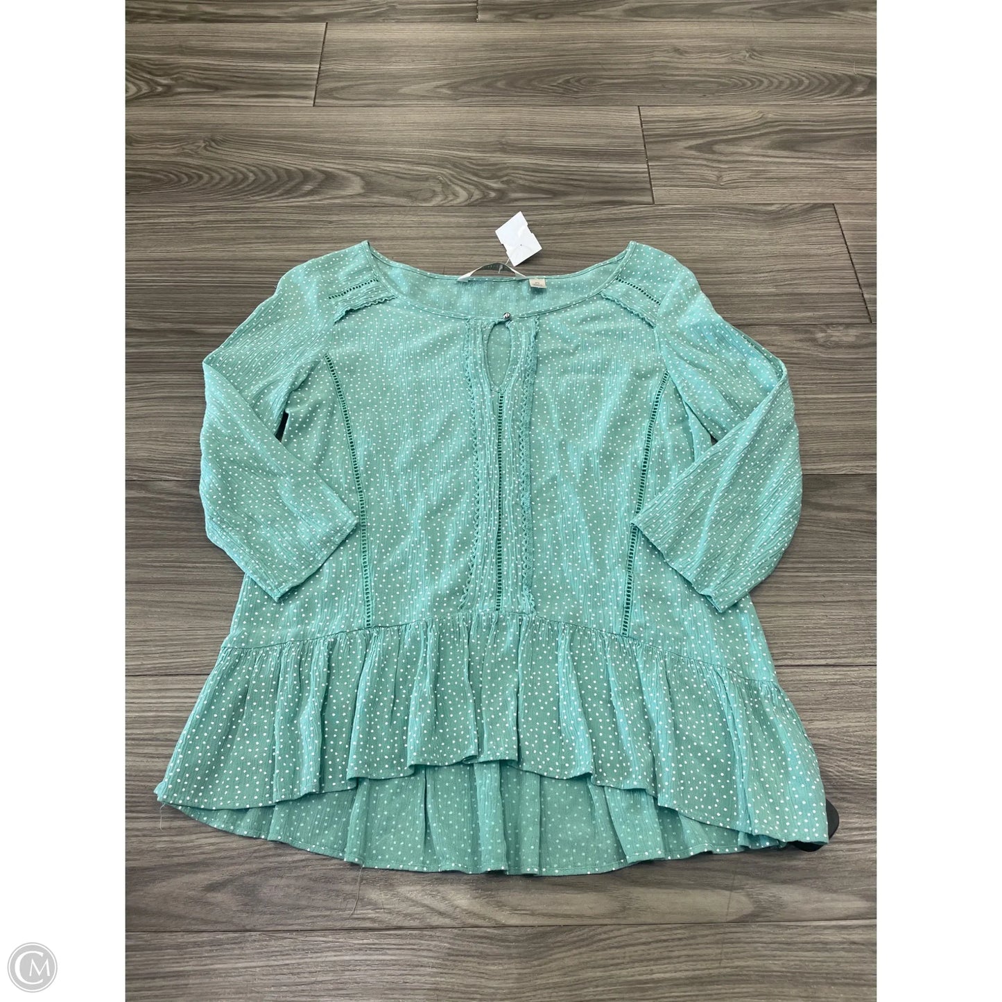 Top 3/4 Sleeve By Clothes Mentor In Polkadot Pattern, Size: Xs