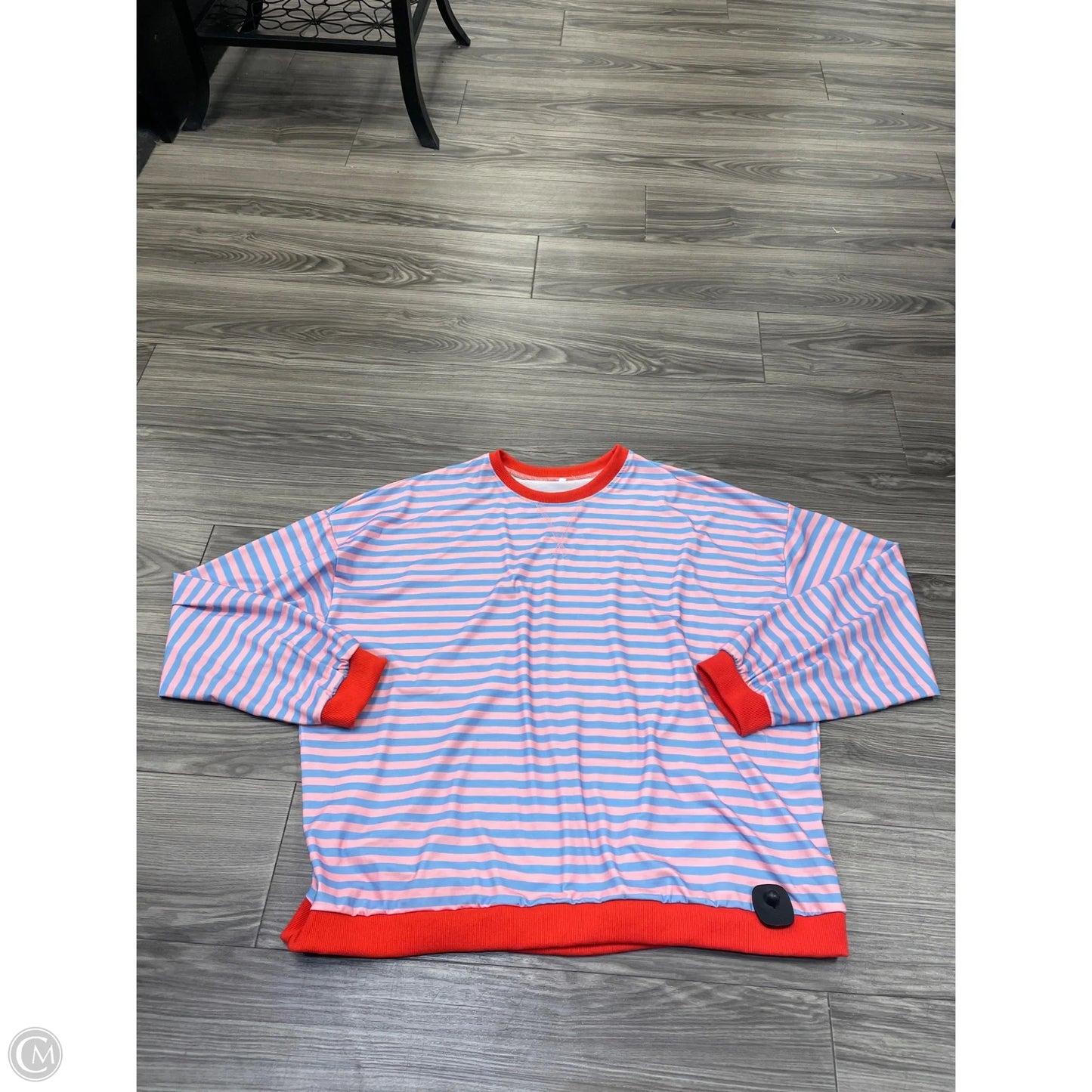 Top Long Sleeve By Clothes Mentor In Striped Pattern, Size: 2x