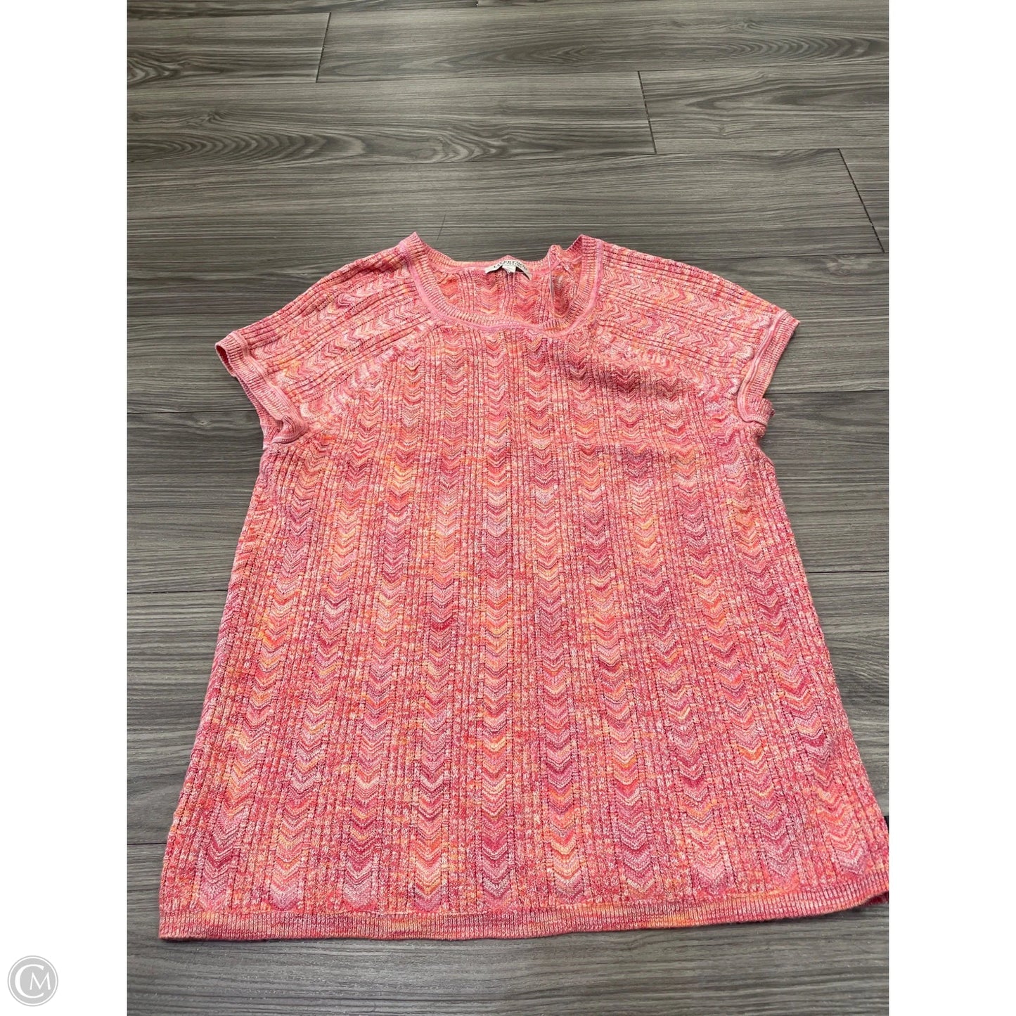 Sweater Short Sleeve By Liverpool In Pink, Size: L