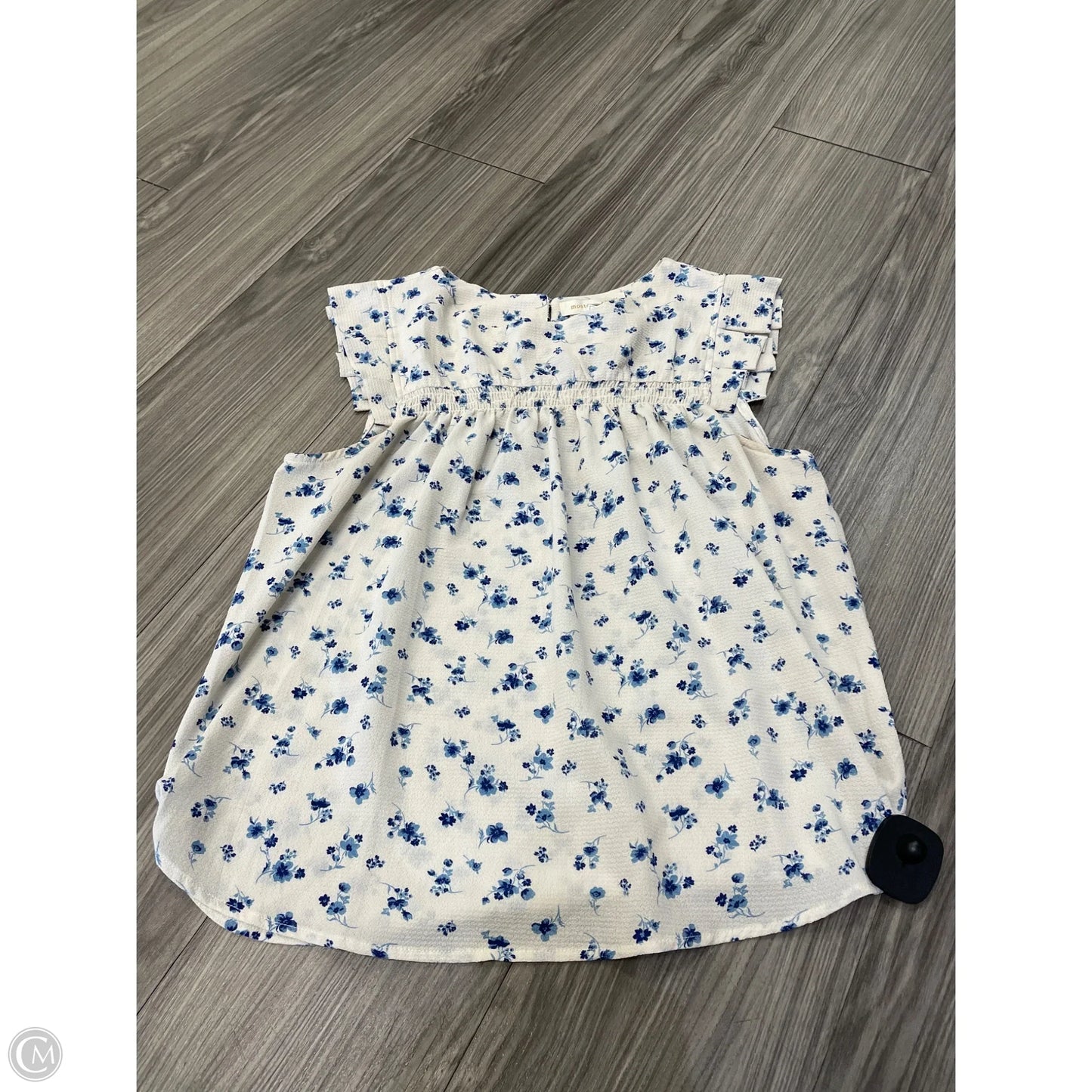 Top Short Sleeve By Monteau In Floral Print, Size: Xl