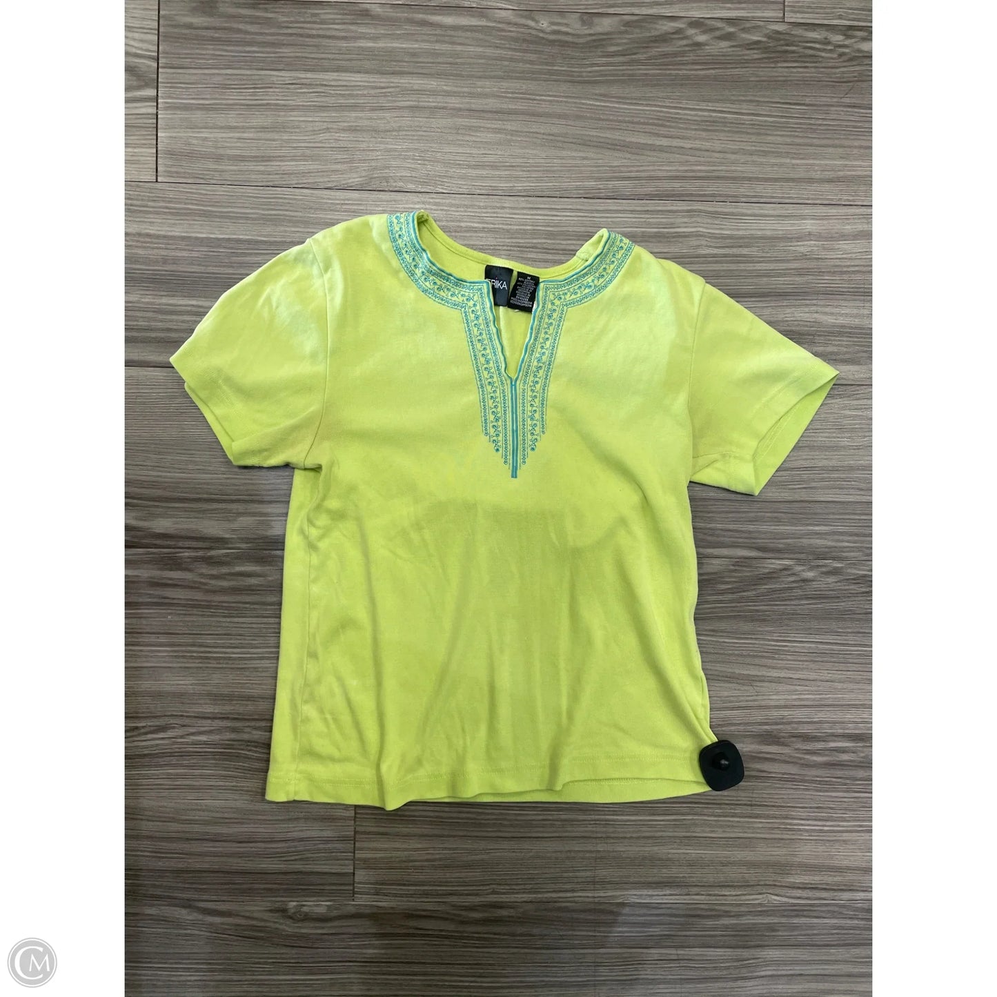 Top Short Sleeve By Erika And Co In Green, Size: M