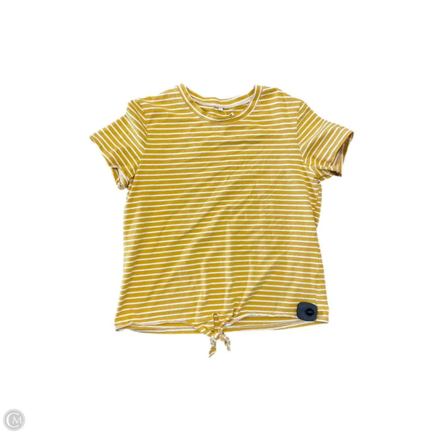 Top Short Sleeve Basic By Clothes Mentor In Yellow, Size: L
