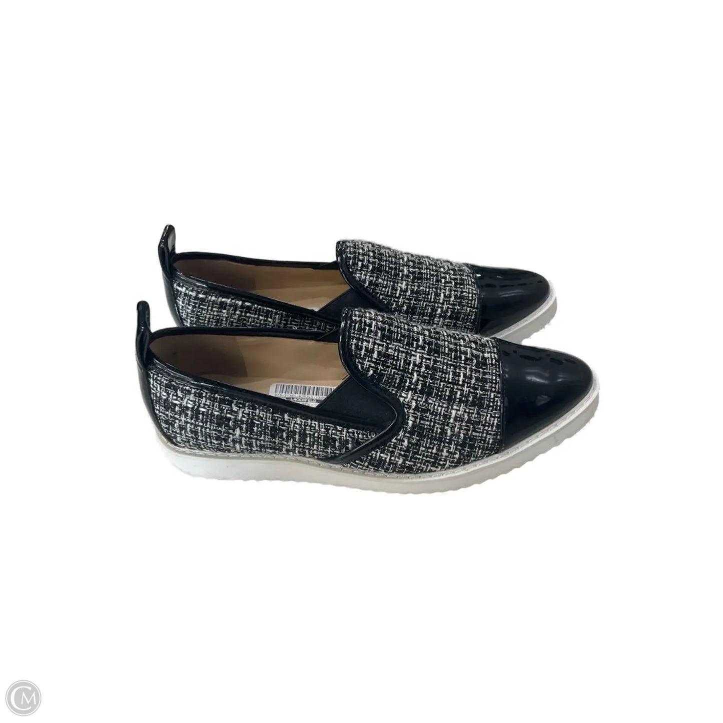 Sandals Flats By Karl Lagerfeld In Black & White, Size: 7