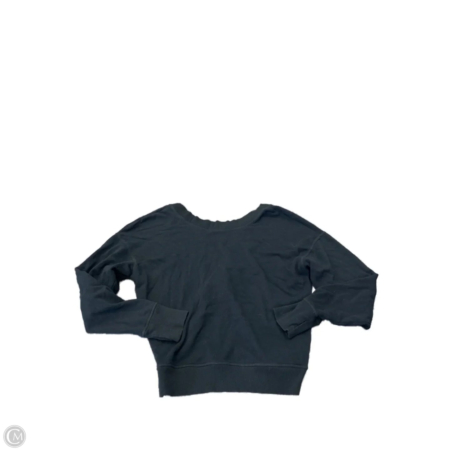 Athletic Top Long Sleeve Crewneck By Aerie In Black, Size: M