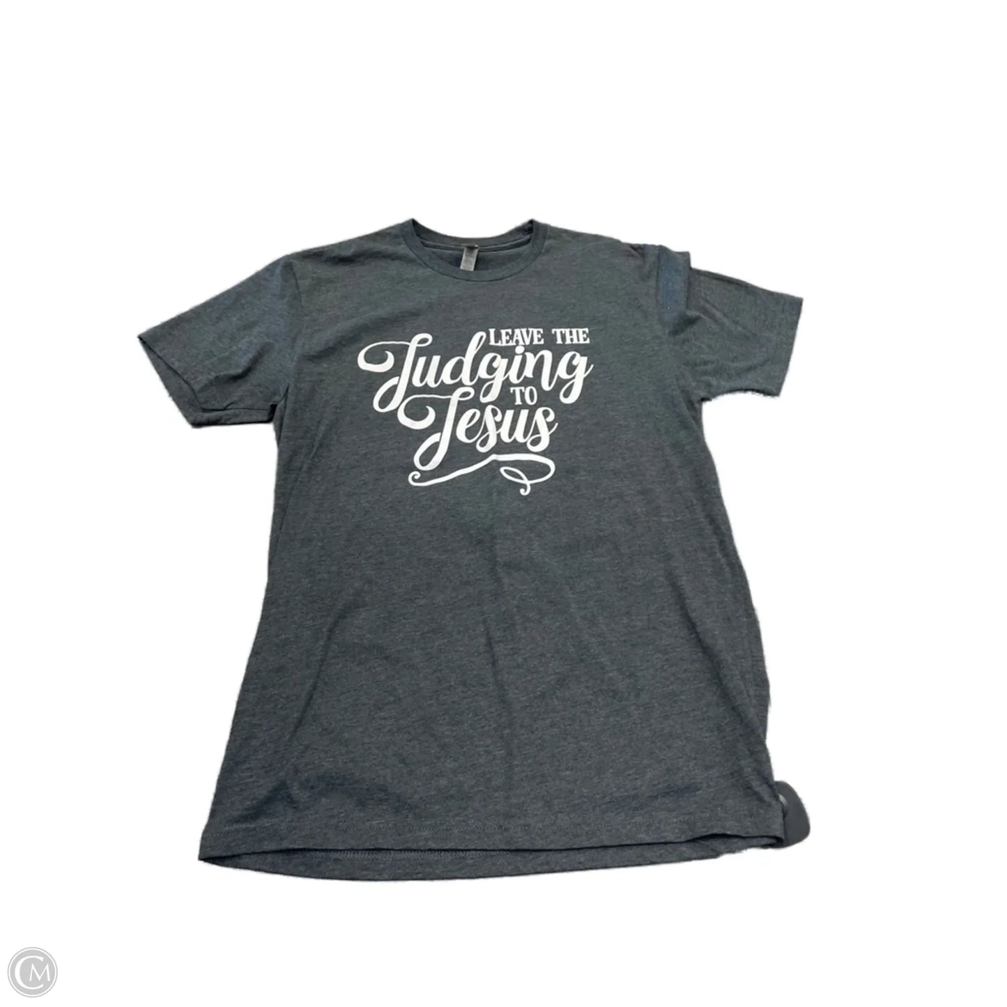 Top Short Sleeve By Next Level In Grey, Size: M