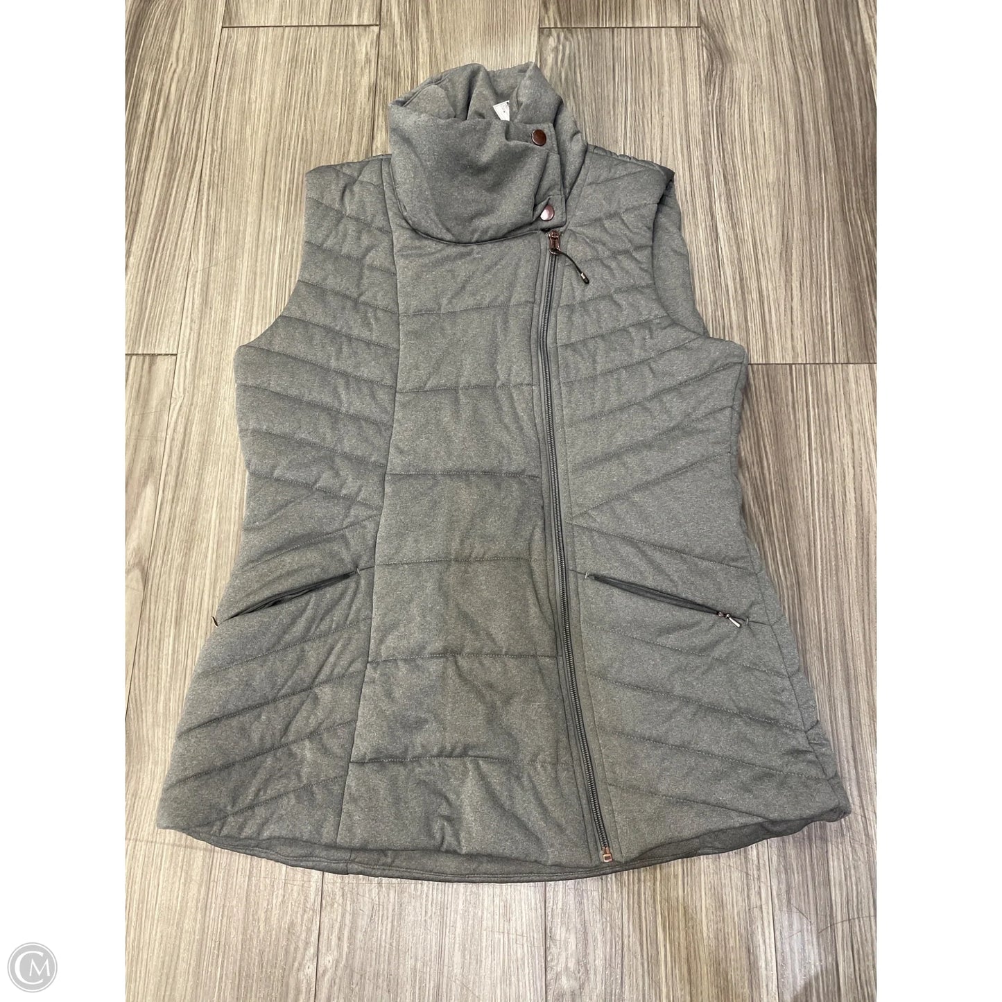 Vest Puffer & Quilted By Calia In Grey, Size: M
