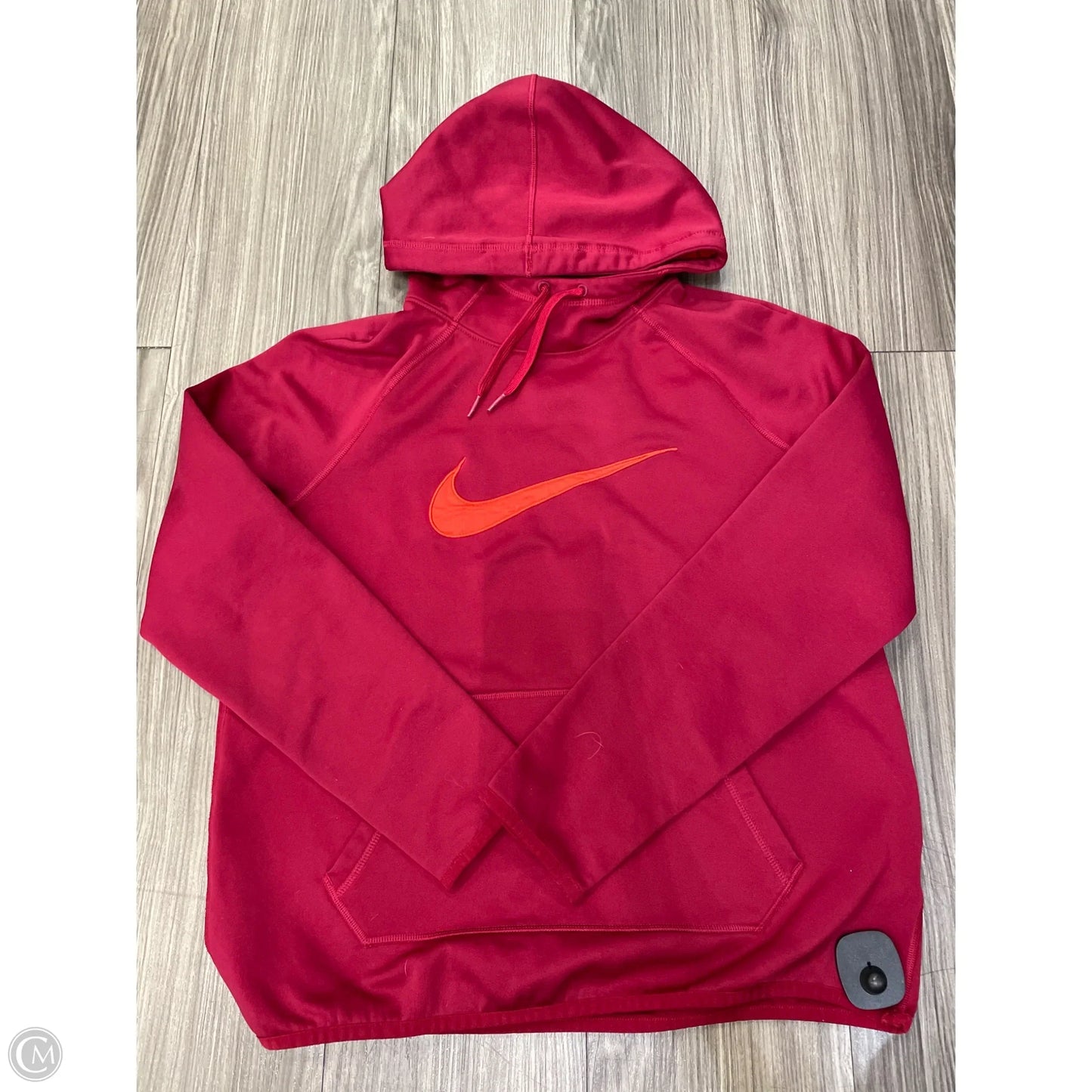 Athletic Sweatshirt Hoodie By Nike In Red, Size: M