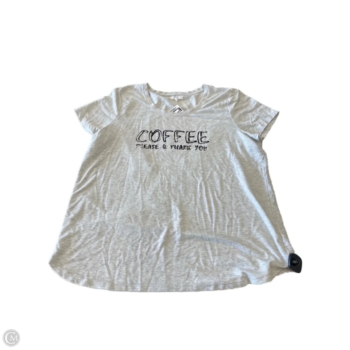 Top Short Sleeve By Maurices In Grey, Size: L