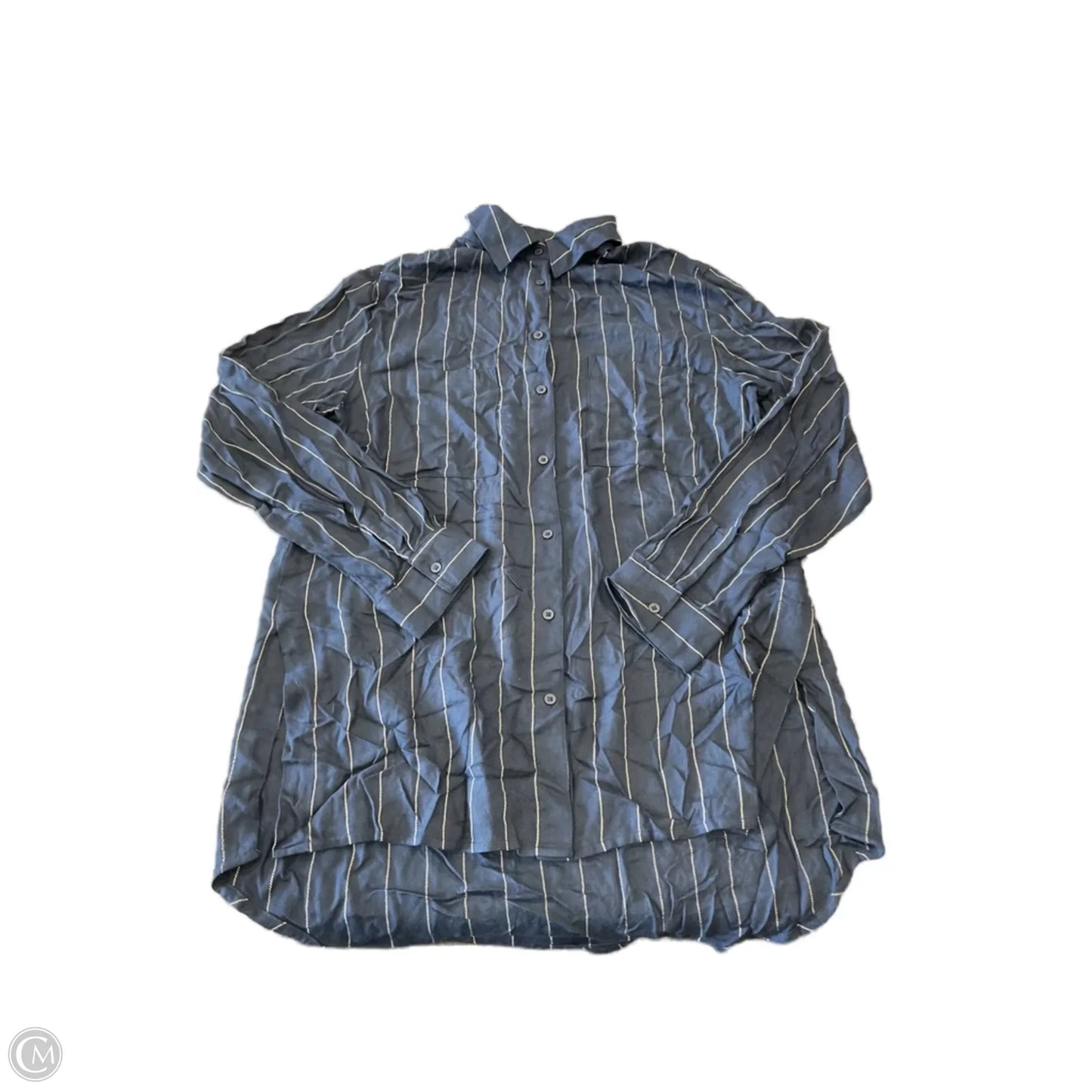 Top Long Sleeve Basic By A New Day In Navy, Size: S