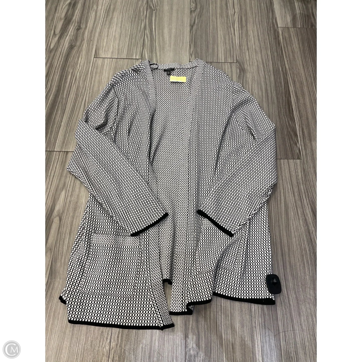 Cardigan By Talbots In Black & White, Size: 3x