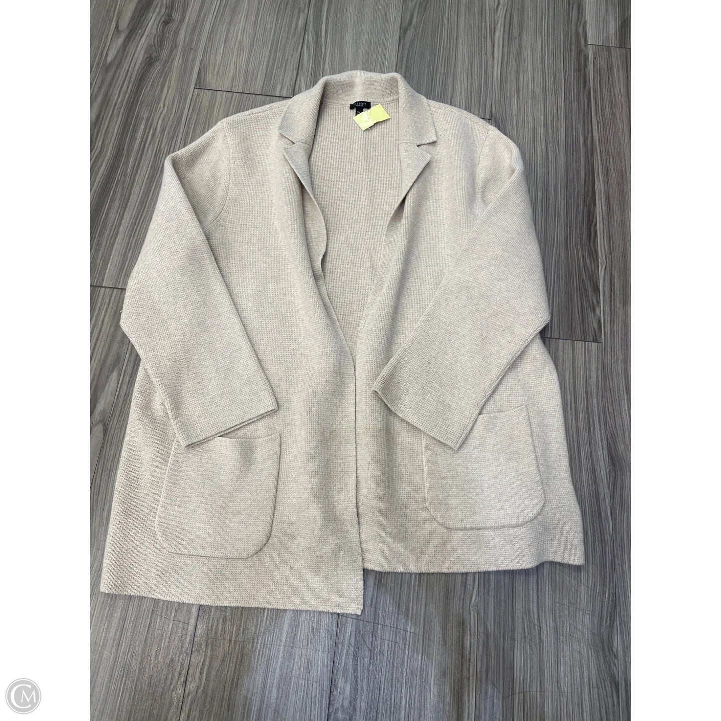 Cardigan By Talbots In Cream, Size: 3x