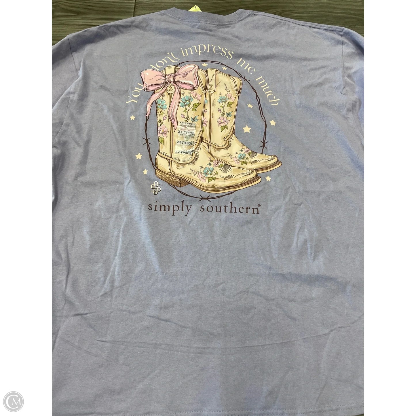 Top Long Sleeve By Simply Southern In Purple, Size: Xxl