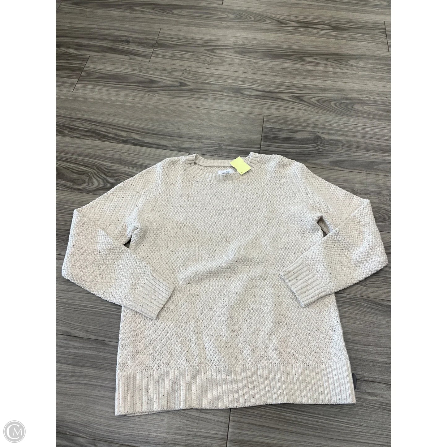 Sweater By Croft And Barrow In Cream, Size: M