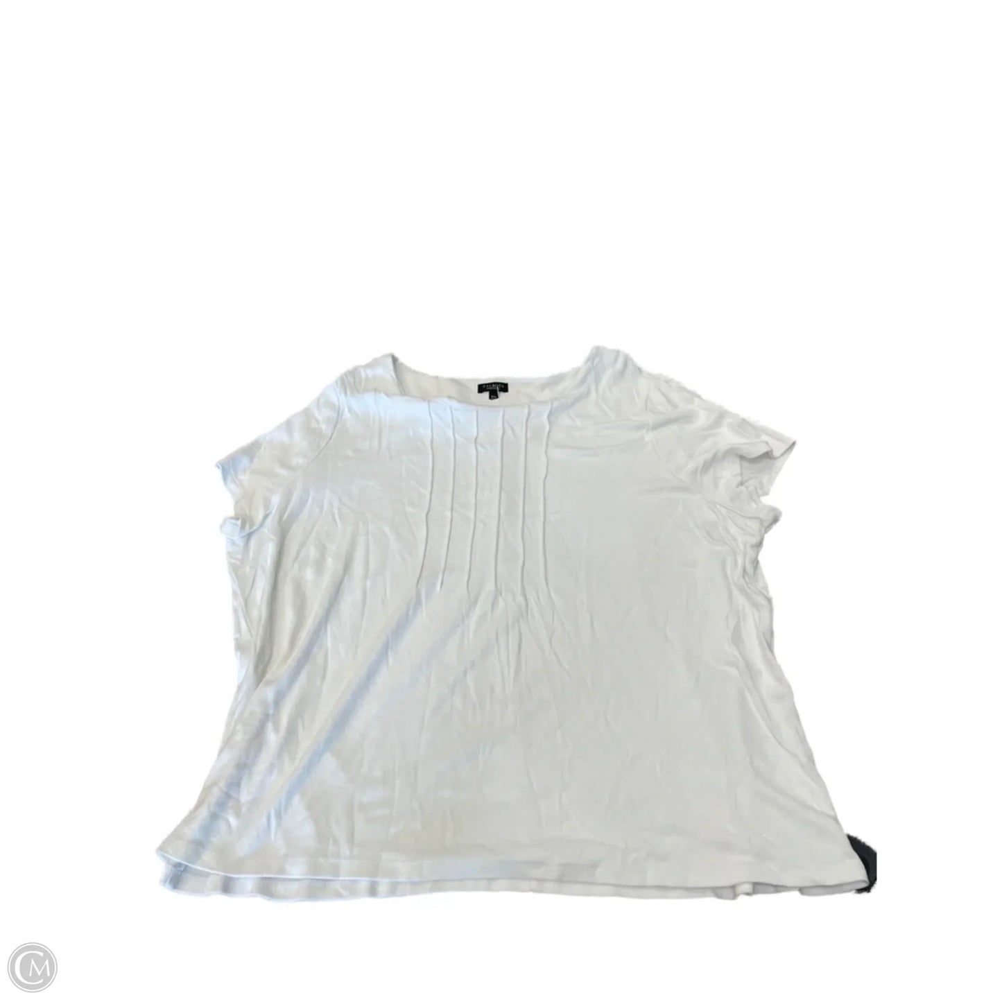 Top Short Sleeve By Talbots In White, Size: 3x