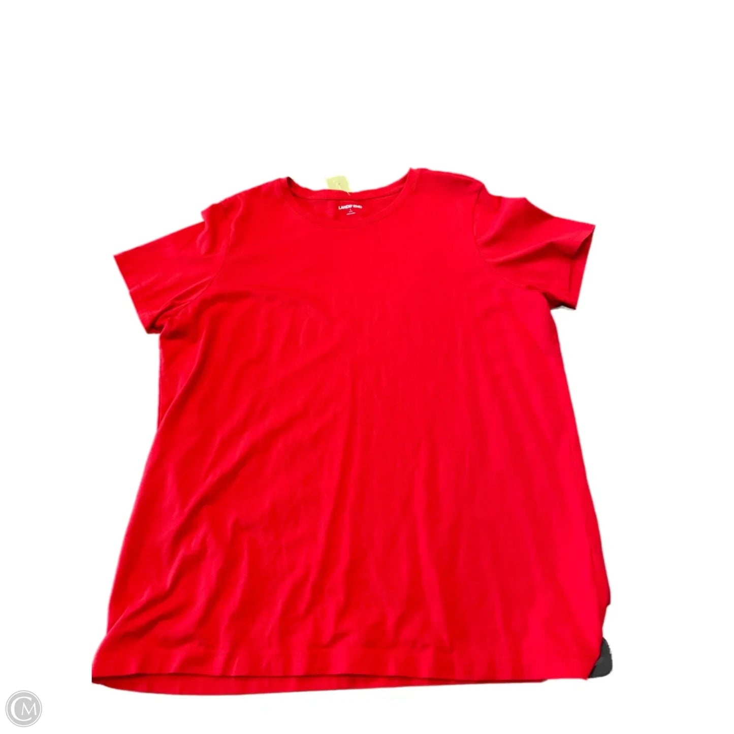 Top Short Sleeve By Lands End In Red, Size: L