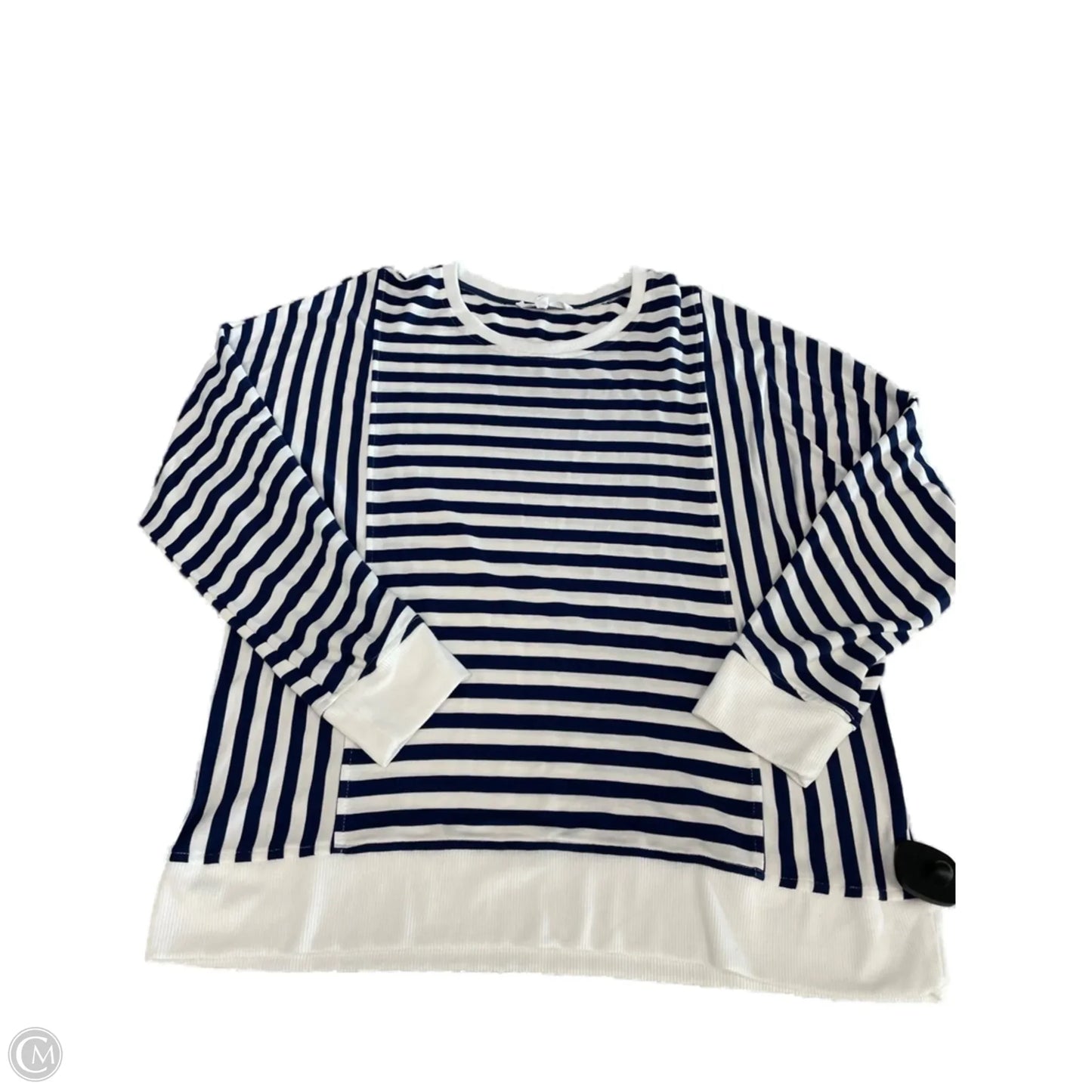 Top Long Sleeve By Jane And Delancey In Striped Pattern, Size: L