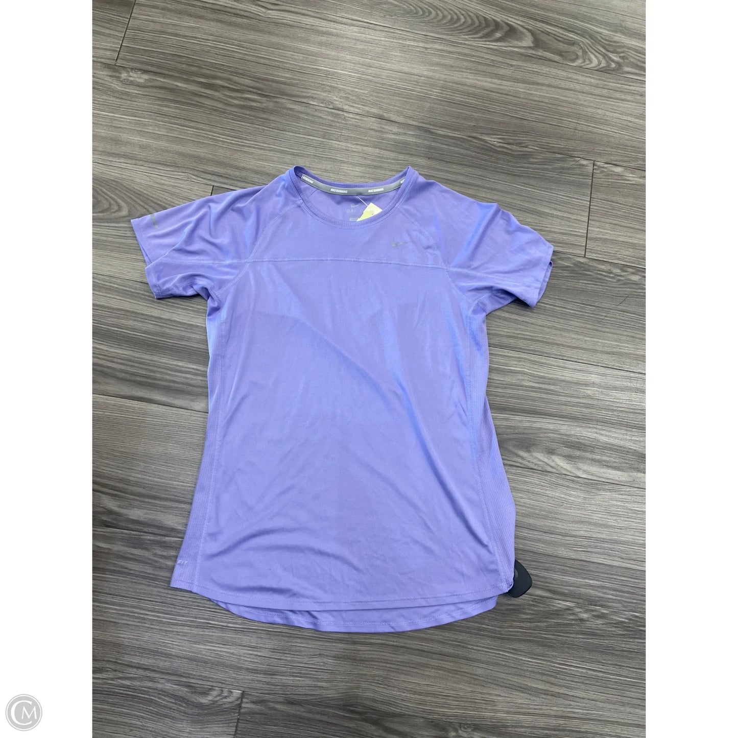 Athletic Top Short Sleeve By Nike In Purple, Size: L