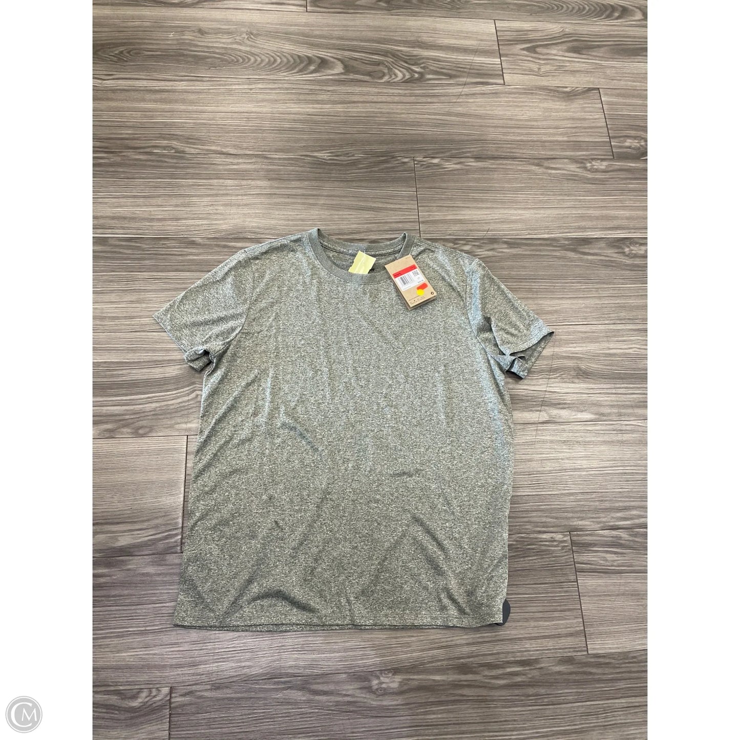 Athletic Top Short Sleeve By Nike In Grey, Size: L