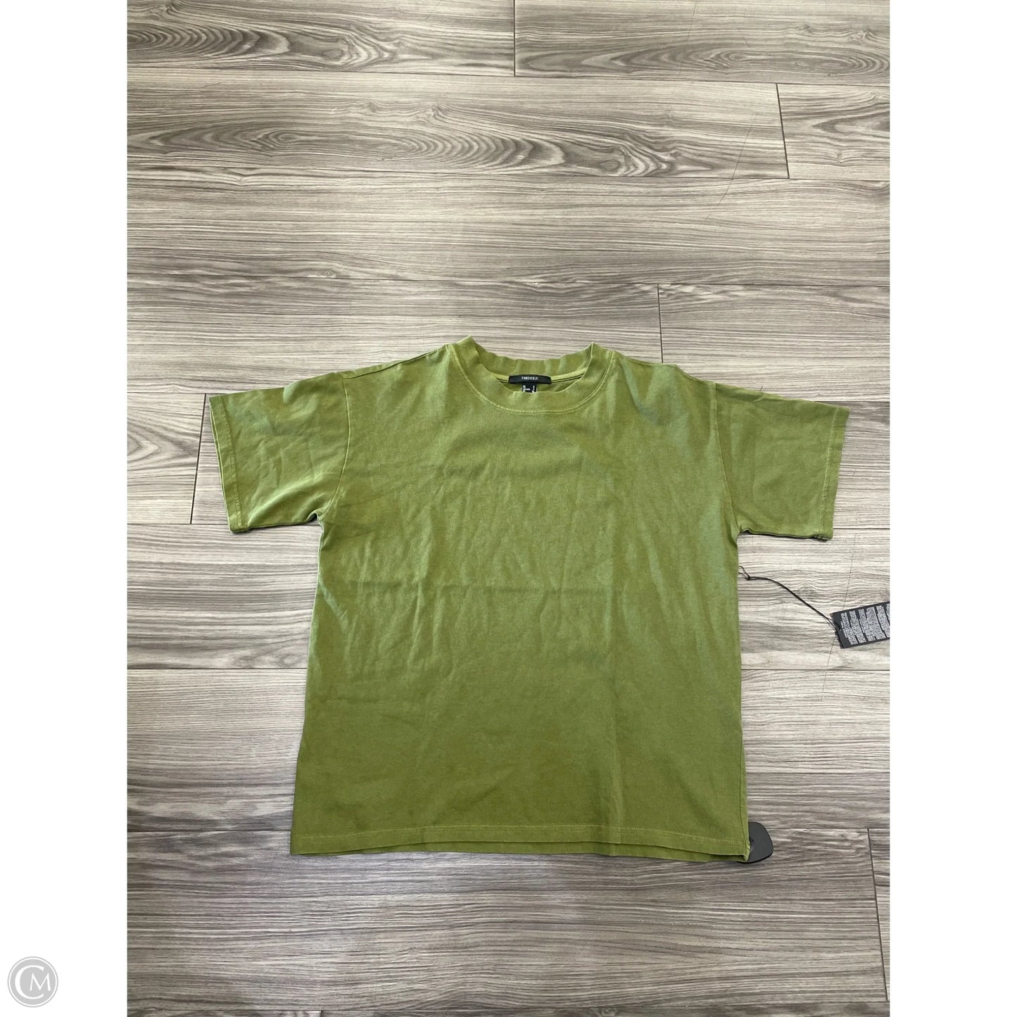 Top Short Sleeve By Forever 21 In Green, Size: S