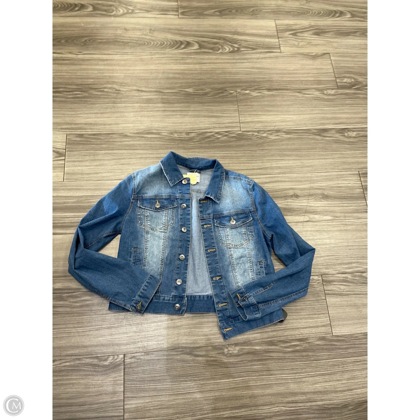 Jacket Denim By Love Tree In Blue, Size: L