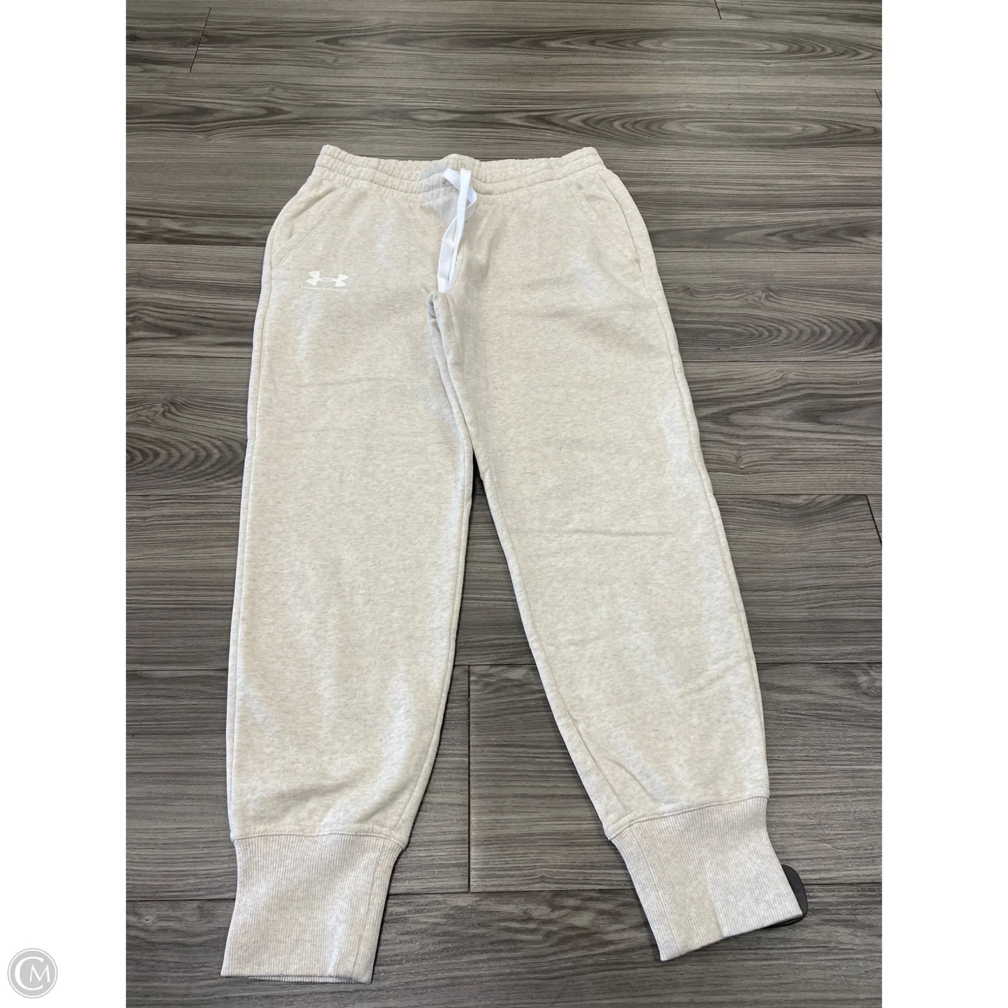Athletic Pants By Under Armour In Cream, Size: M