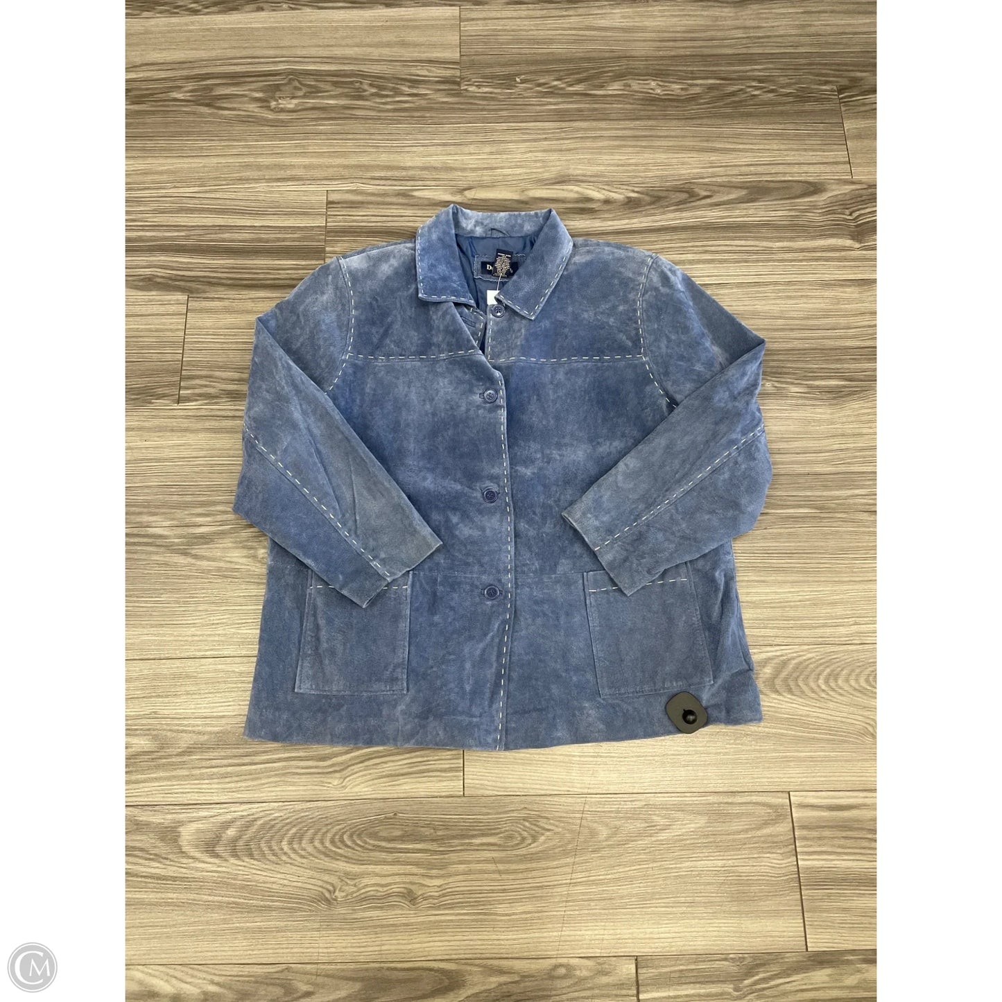 Jacket Other By Denim And Company In Blue, Size: 1x