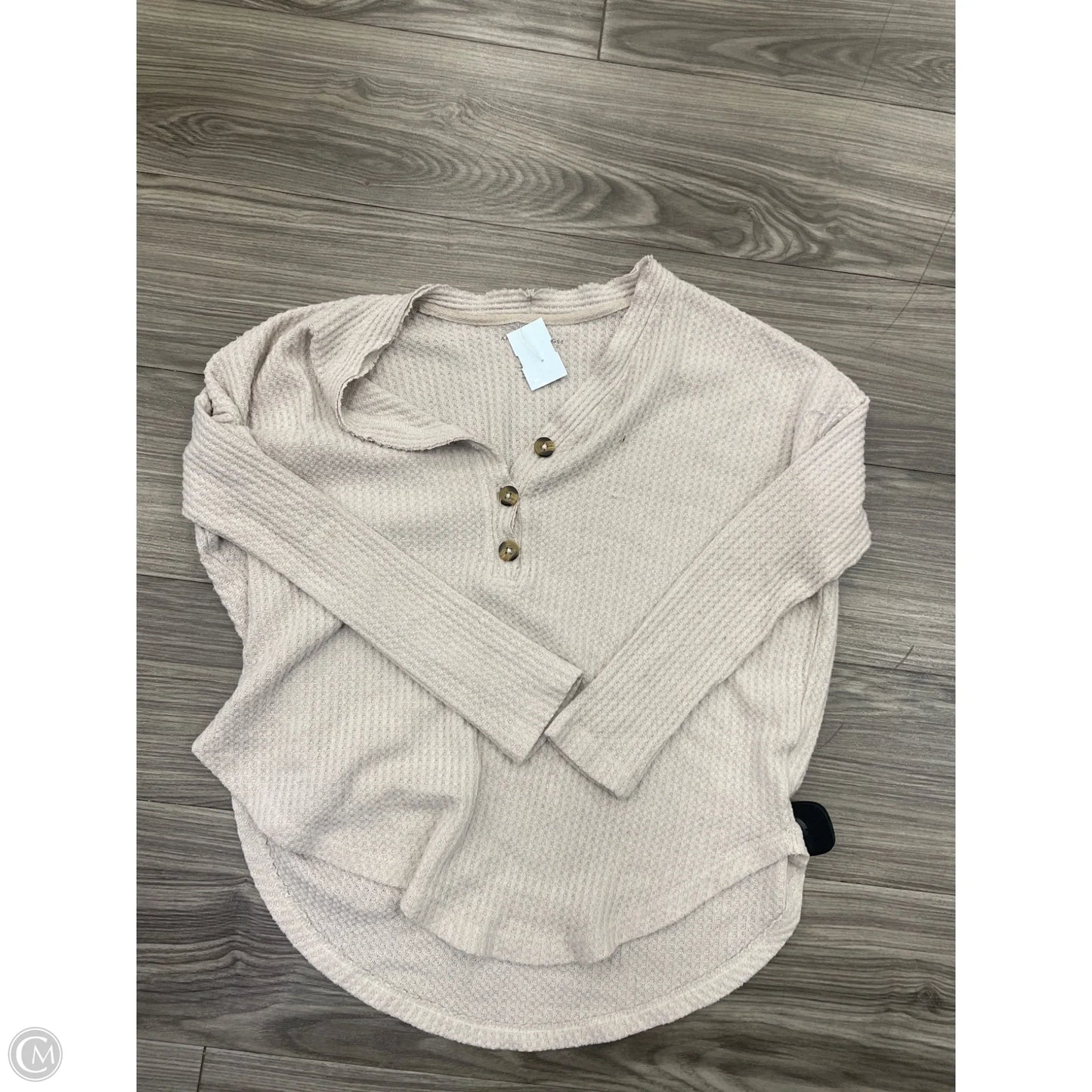 Top Long Sleeve By American Eagle In White, Size: Xs