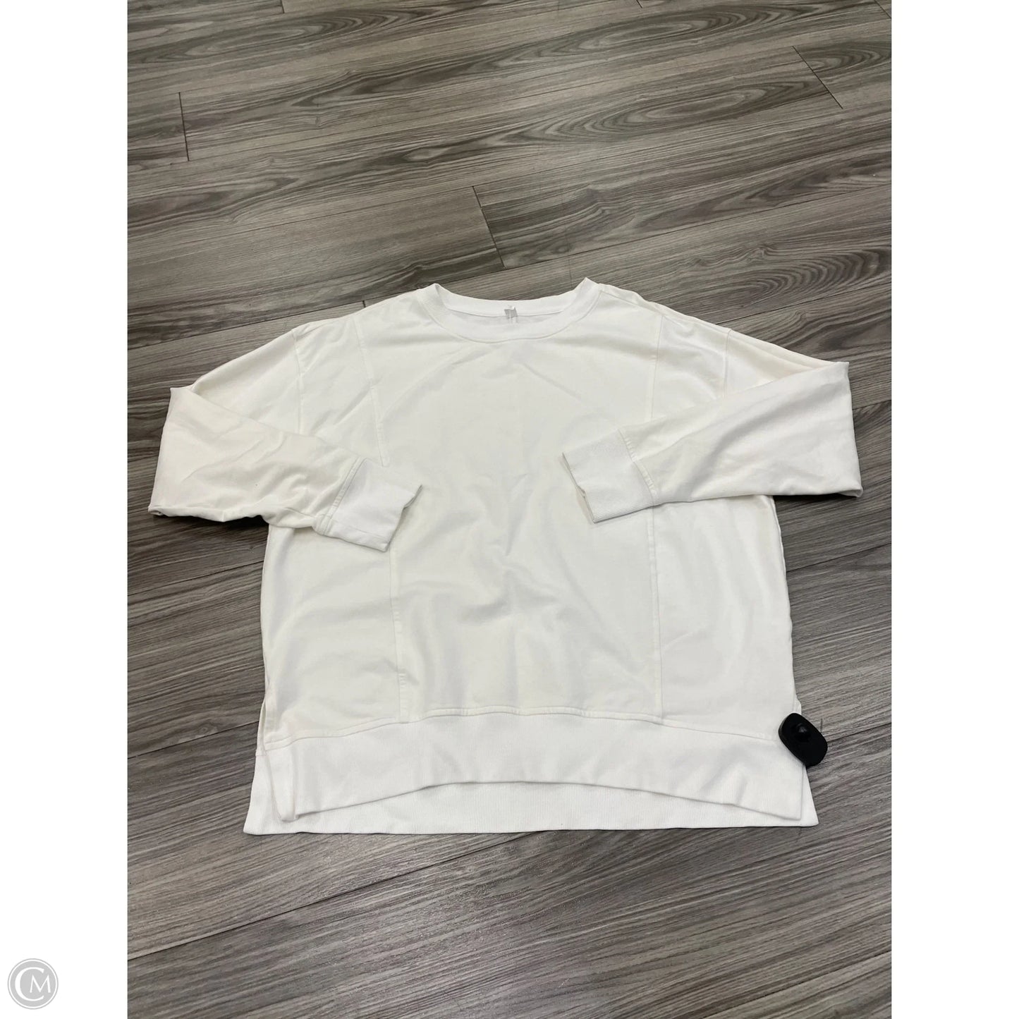 Athletic Sweatshirt Collar By Zella In White, Size: M