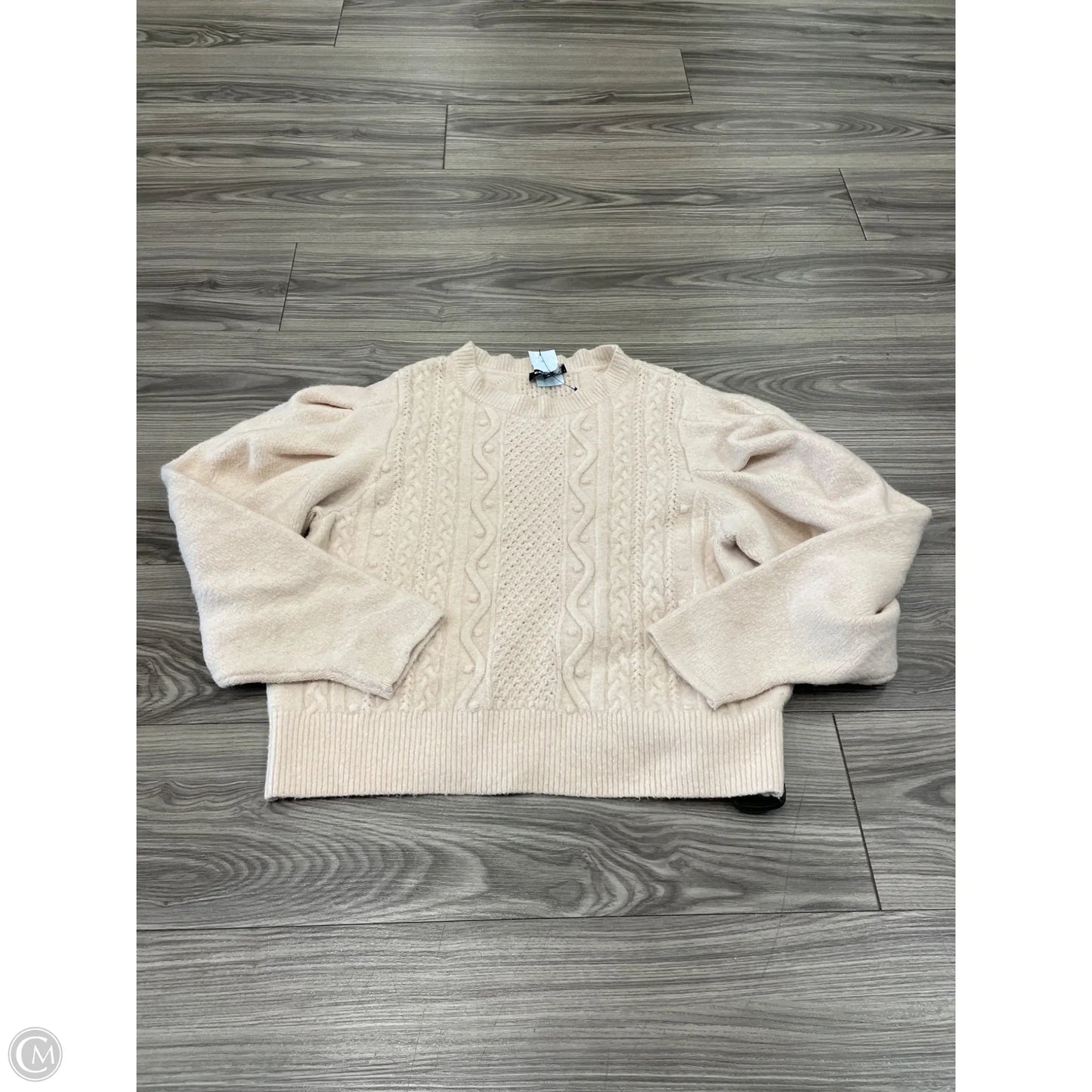 Sweater By Express In Cream, Size: Xl