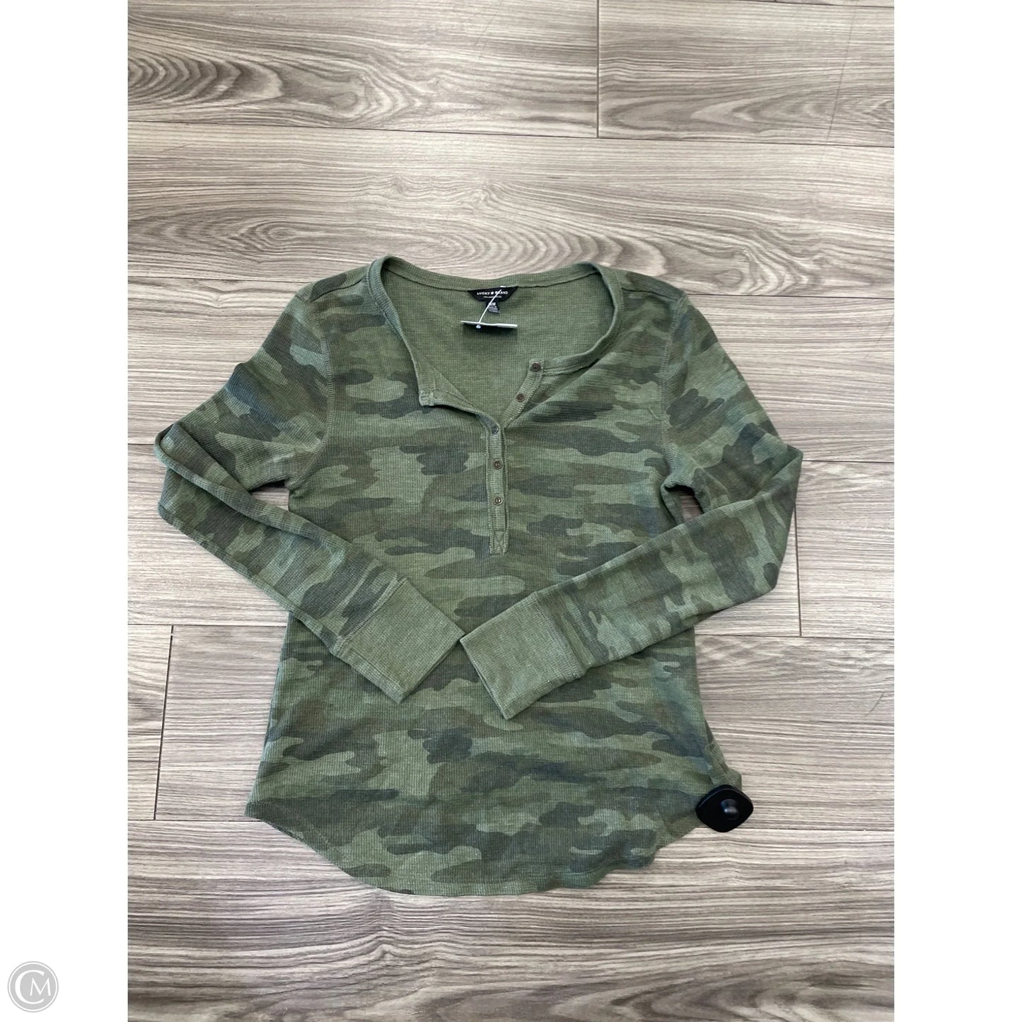 Top Long Sleeve By Lucky Brand In Green, Size: M