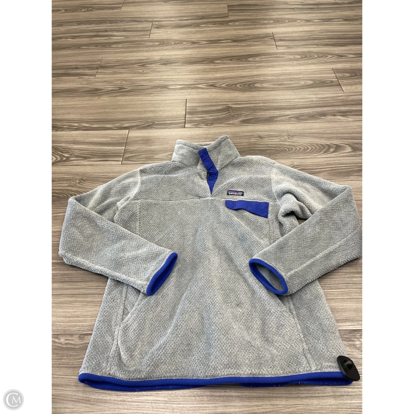 Athletic Sweatshirt Collar By Patagonia In Grey, Size: L