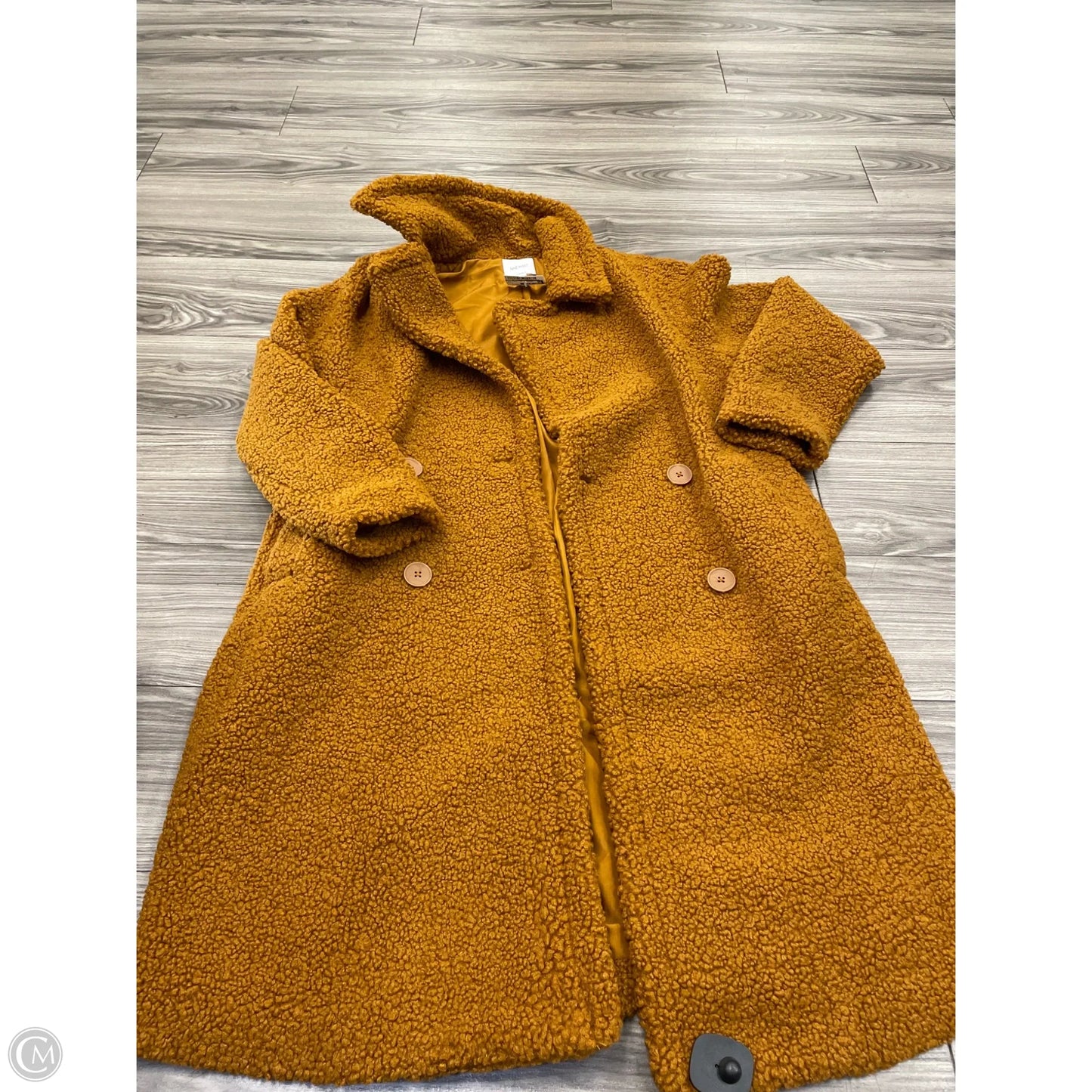 Coat Faux Fur & Sherpa By Nine West In Brown, Size: L