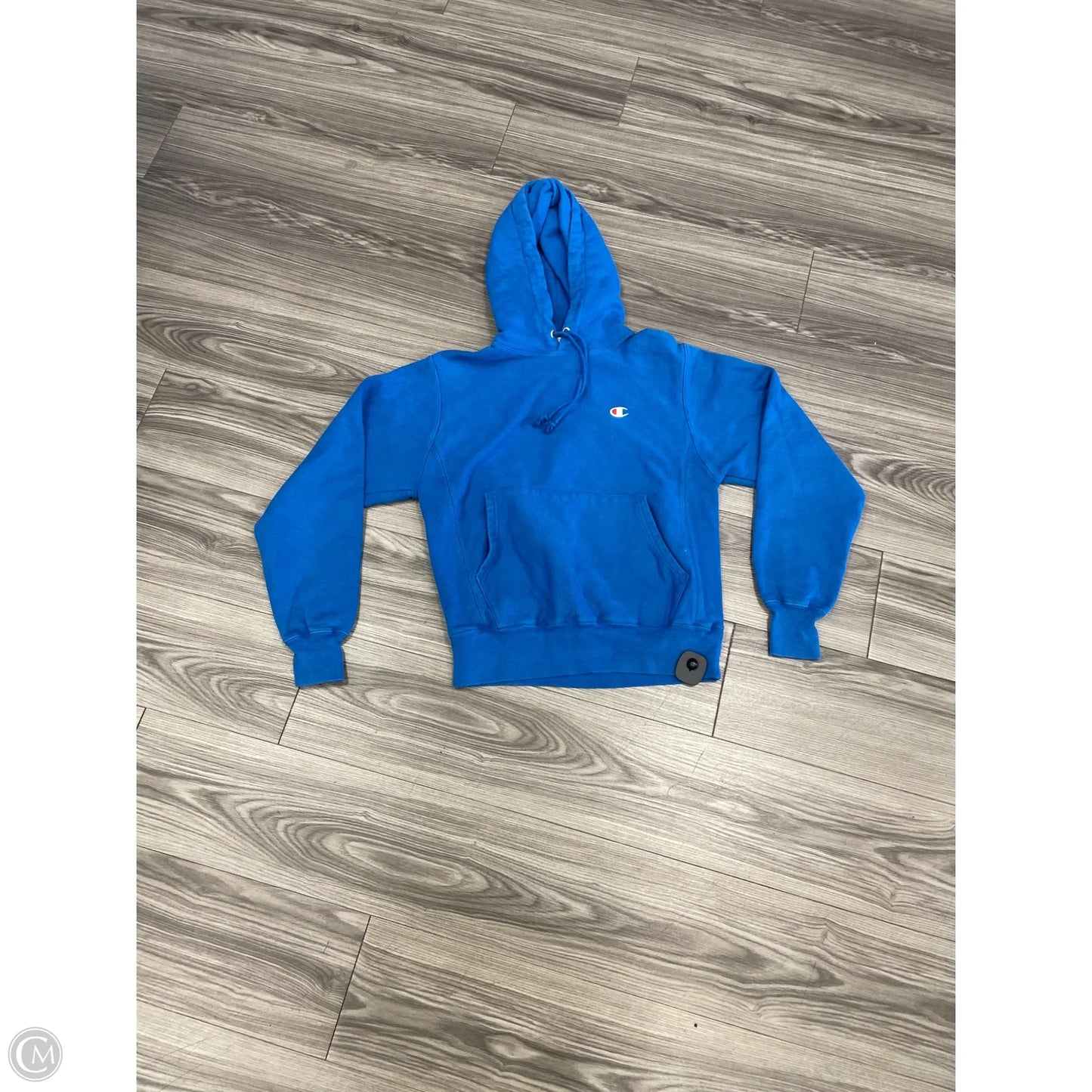 Sweatshirt Hoodie By Champion In Blue, Size: S