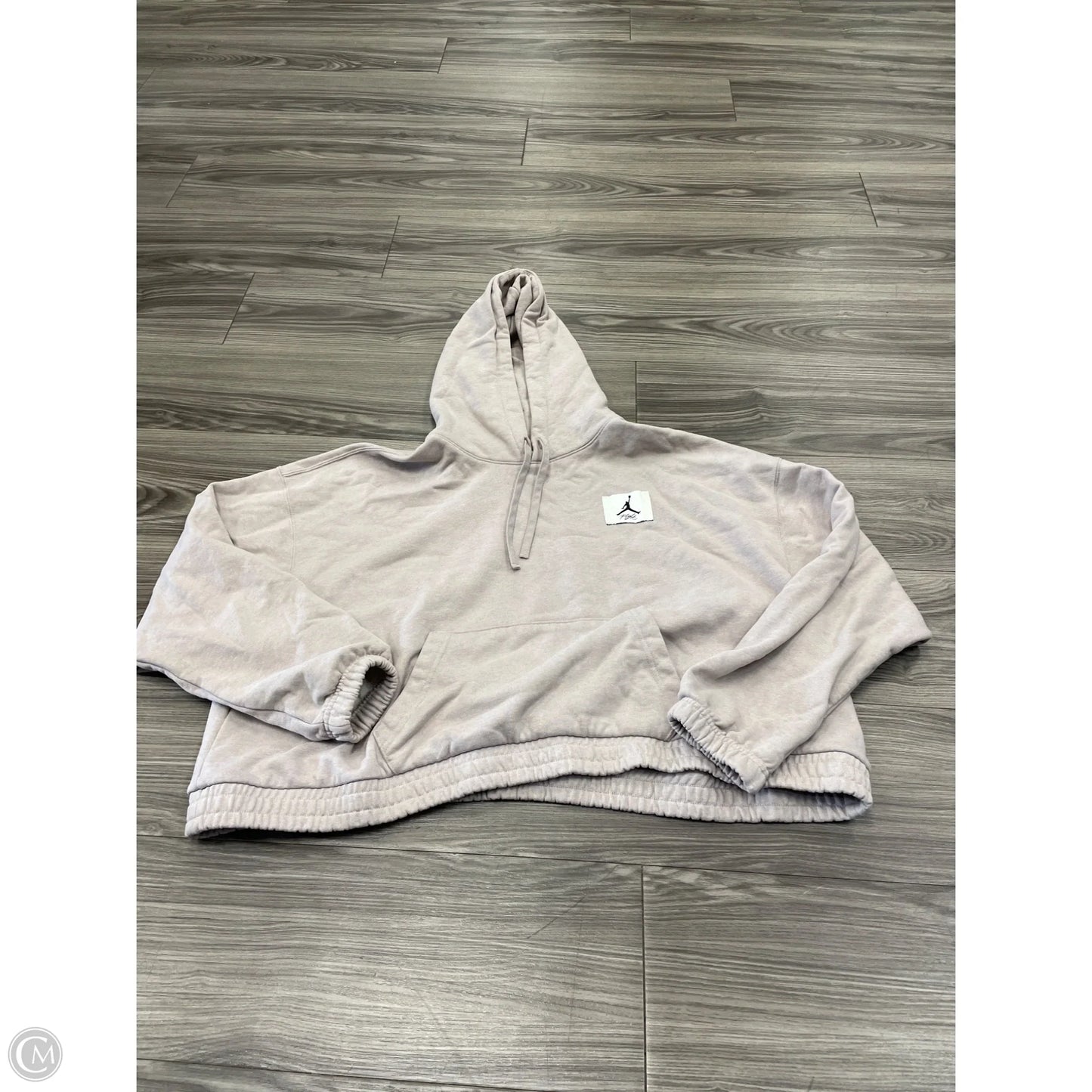 Athletic Sweatshirt Hoodie By Nike In Beige, Size: Xl