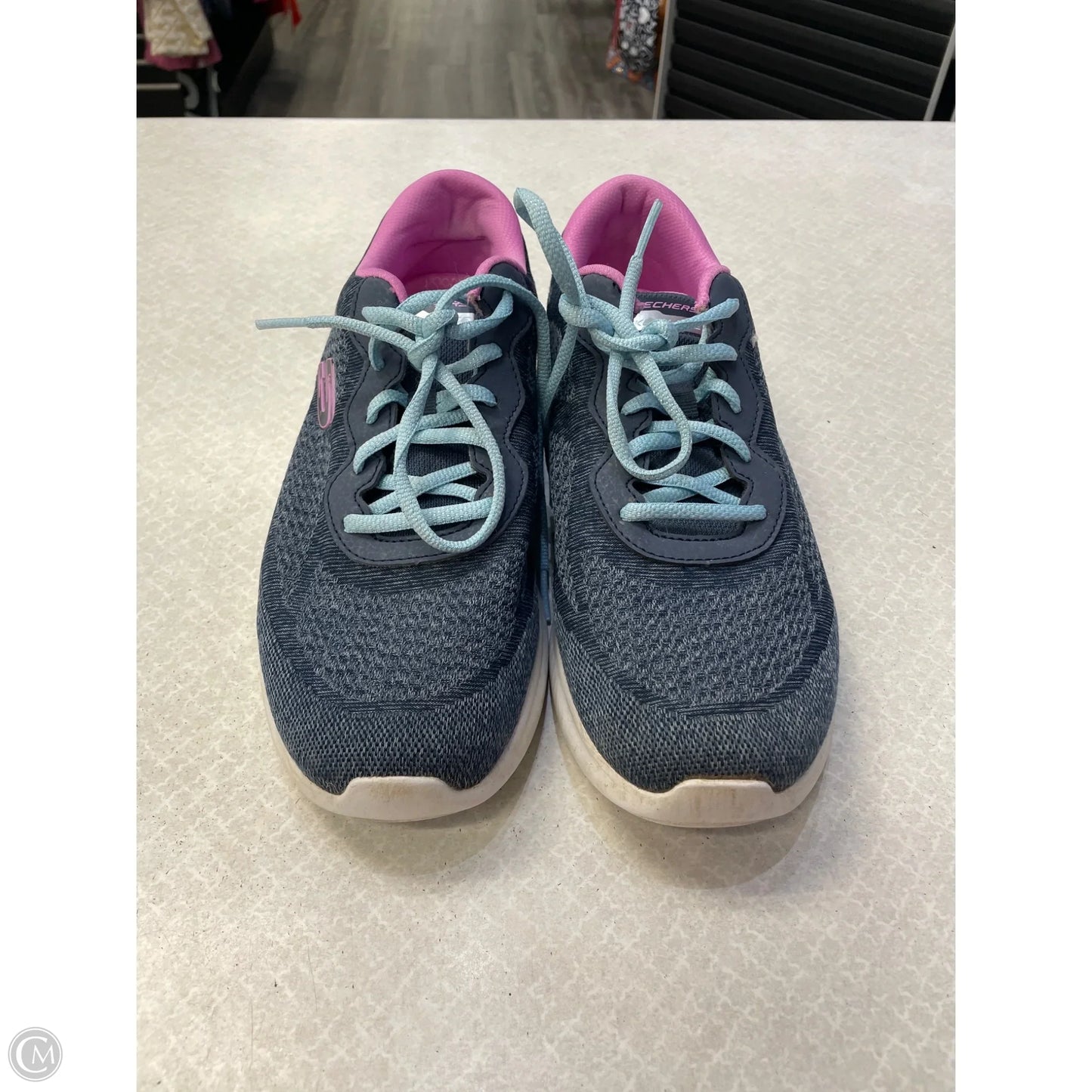 Shoes Athletic By Skechers In Blue & Pink, Size: 10
