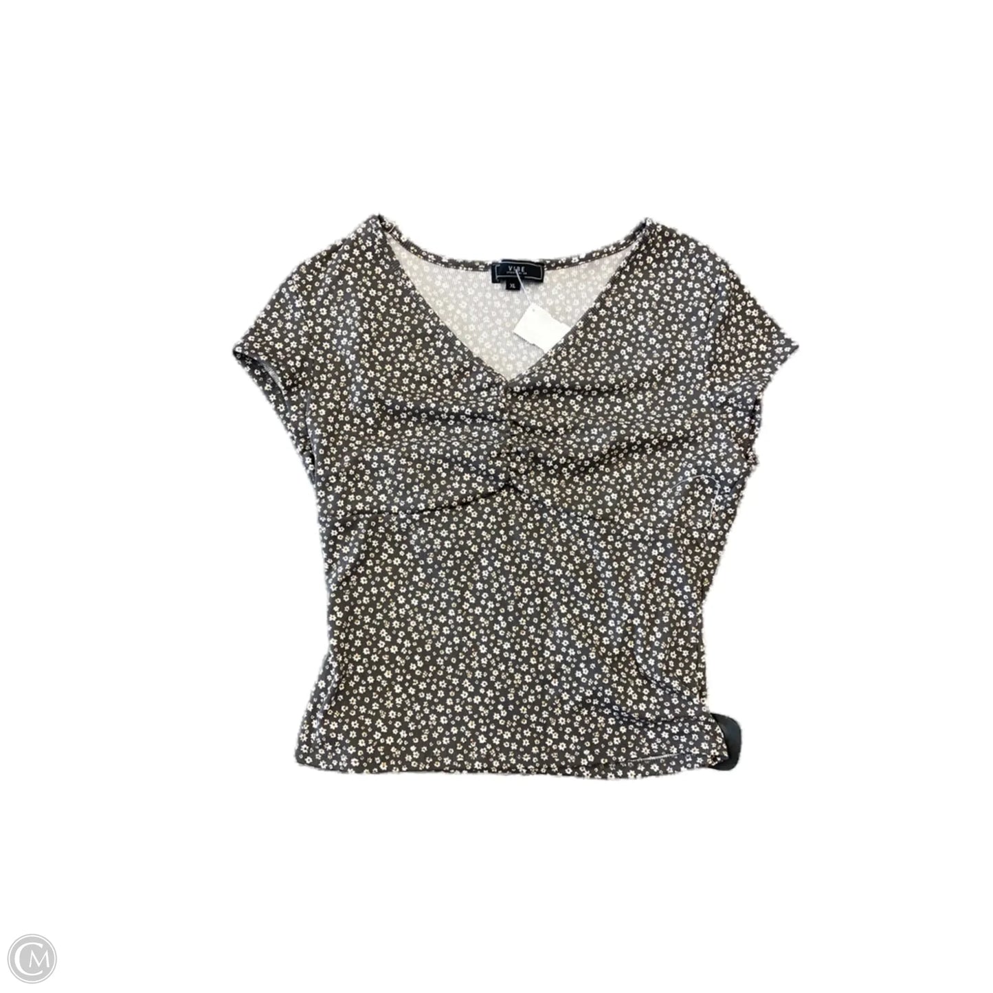 Top Short Sleeve By Vibe In Floral Print, Size: Xl