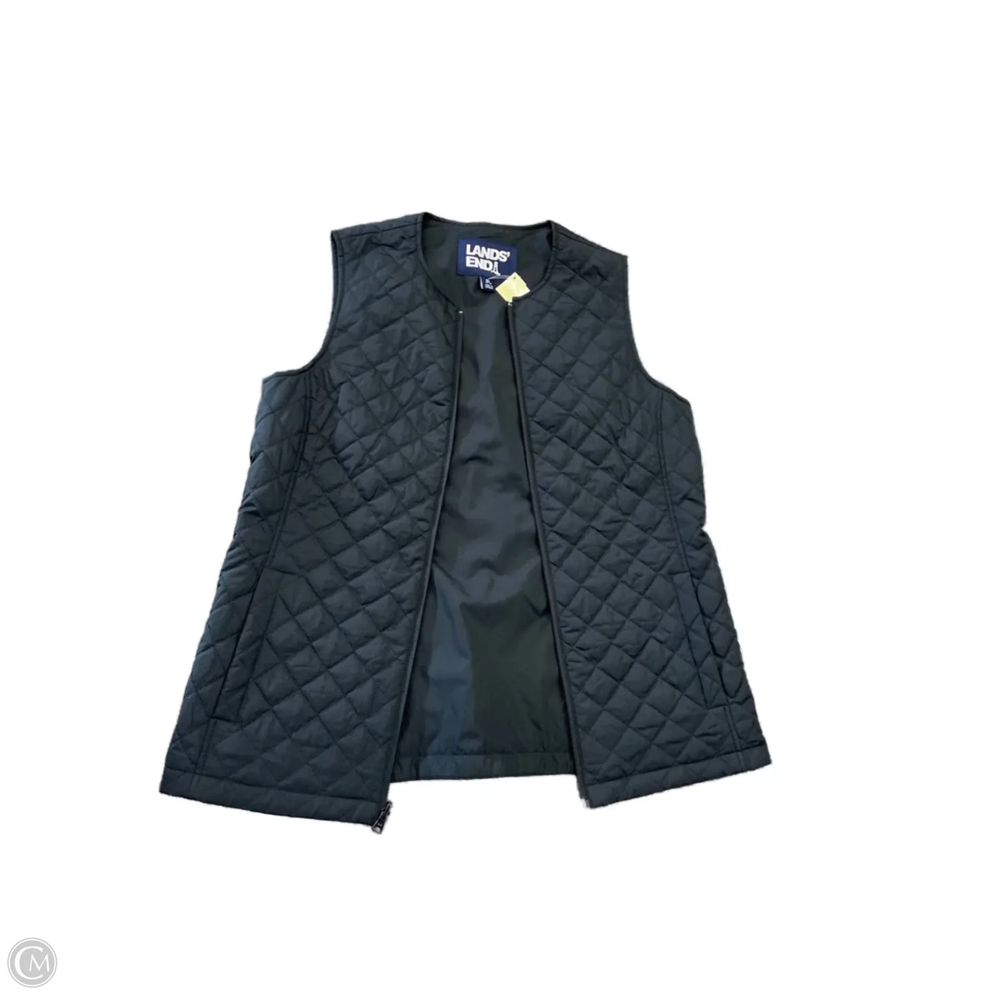 Vest Puffer & Quilted By Lands End In Black, Size: M