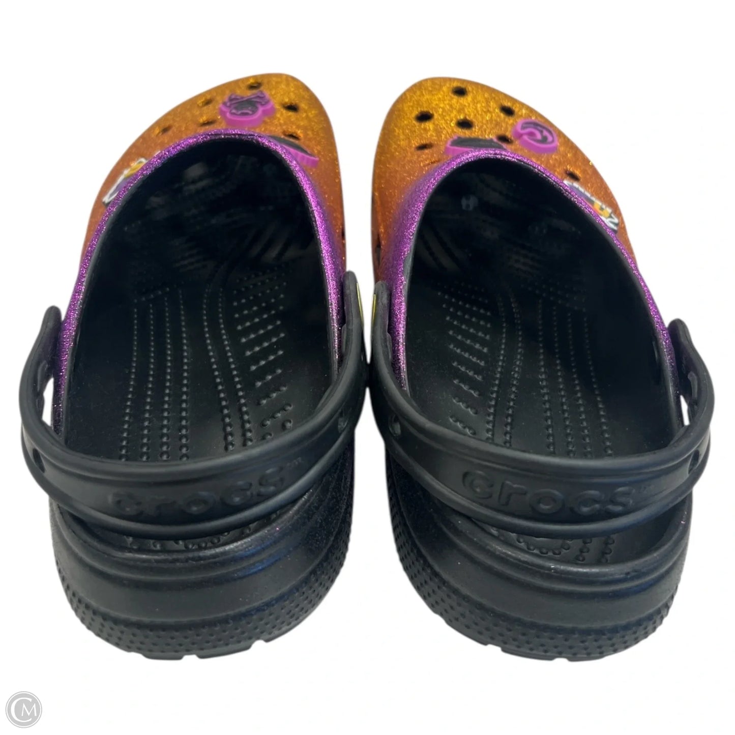 Shoes Flats By Crocs In Orange & Purple, Size: 11