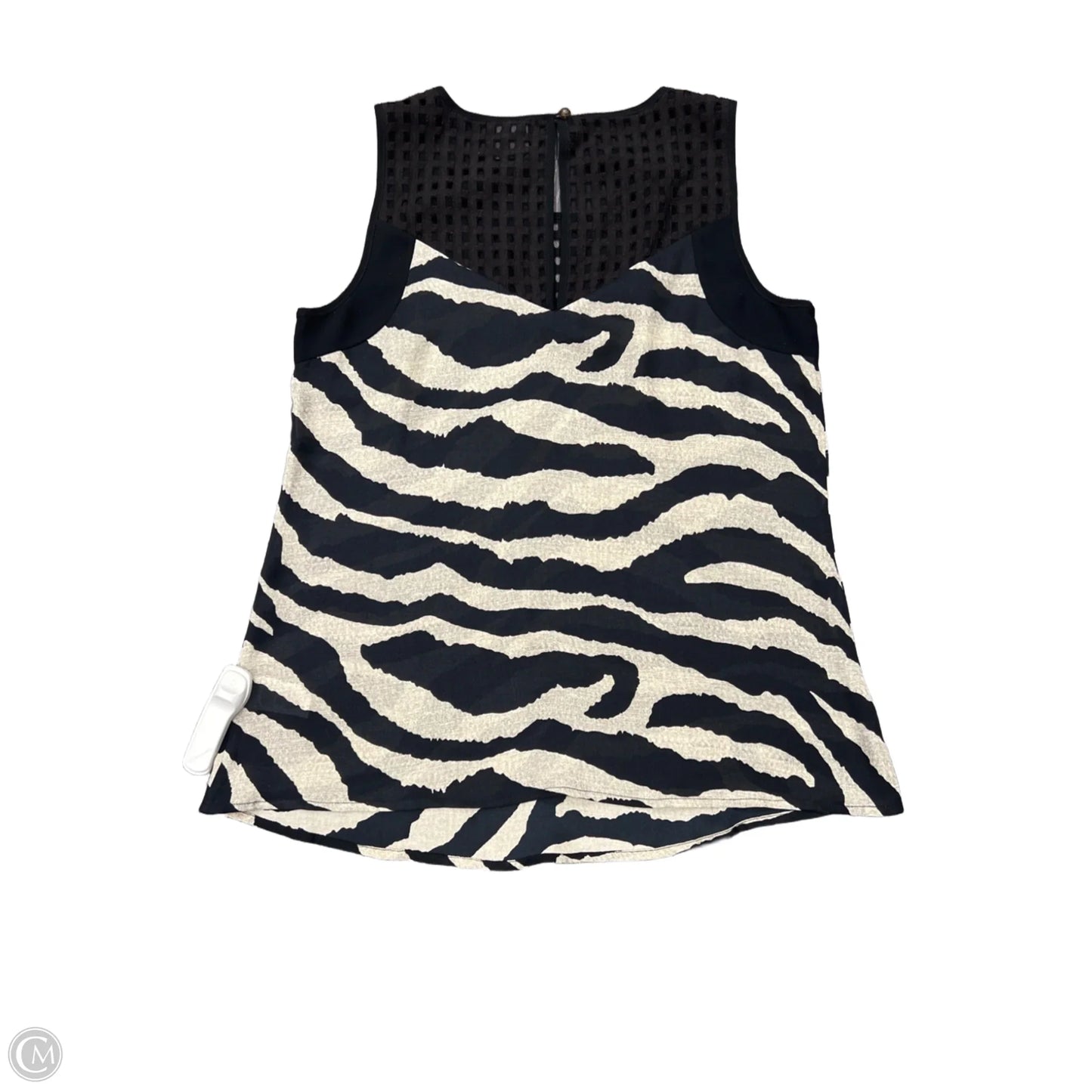 Top Sleeveless By Cabi In Zebra Print, Size: S