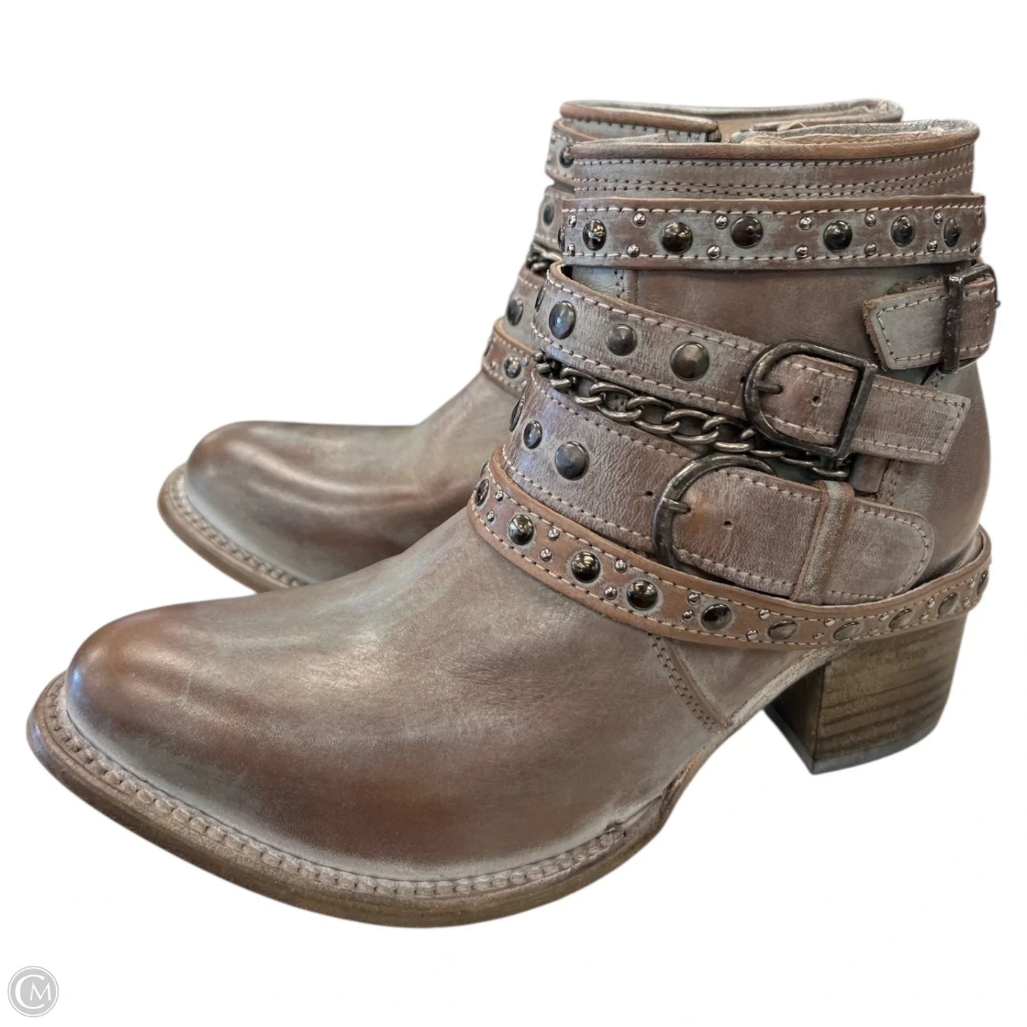 Boots Ankle Flats By Freebird In Grey, Size: 7