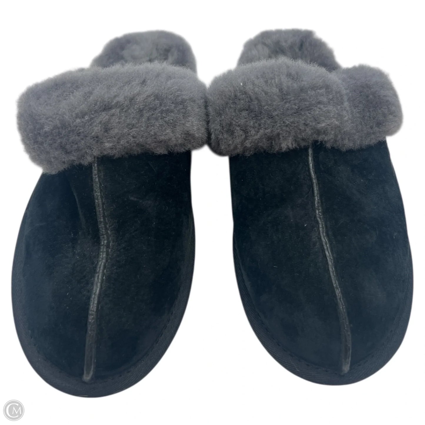 Slippers Designer By Ugg In Black, Size: 8