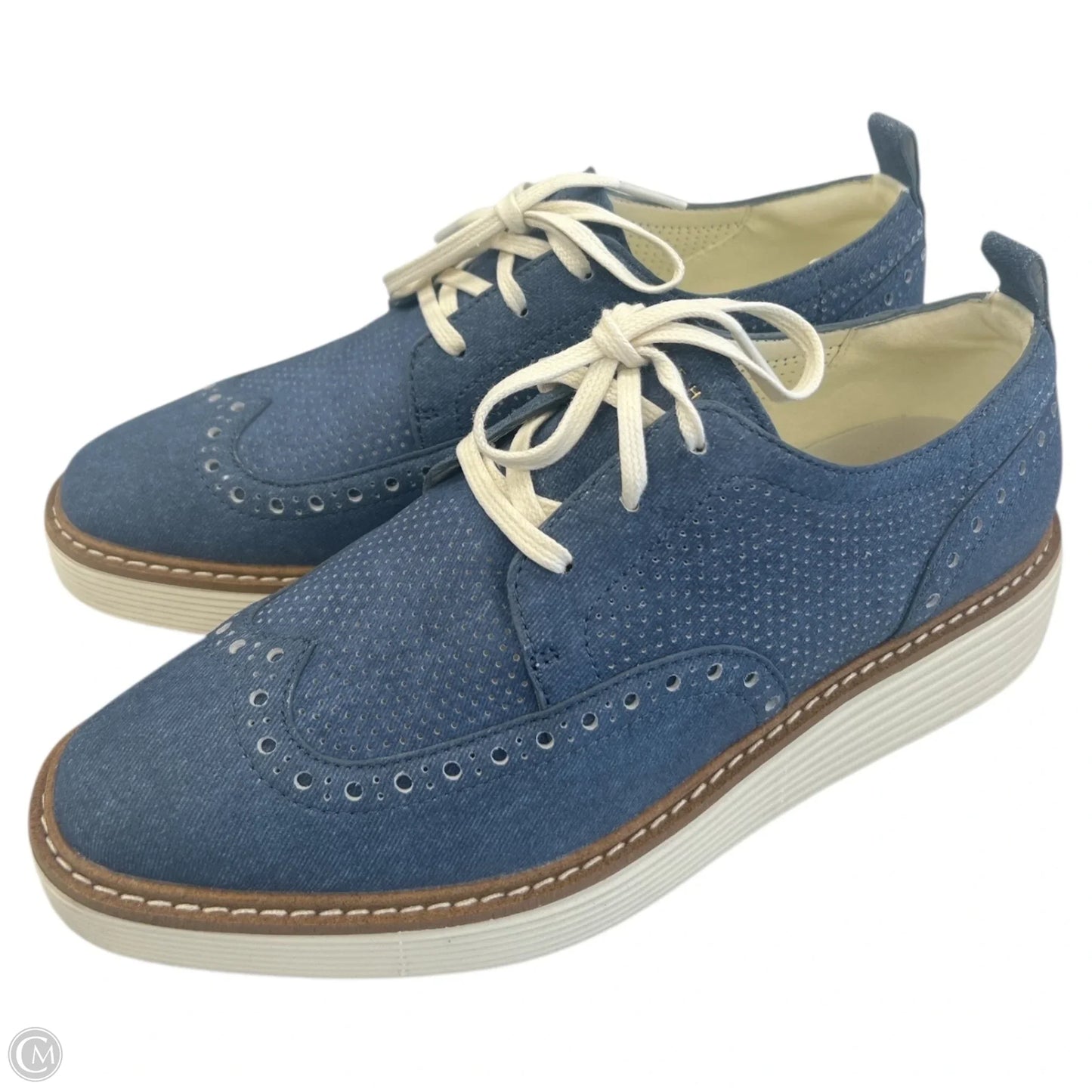 Shoes Heels Platform By Cole-haan In Blue, Size: 6.5