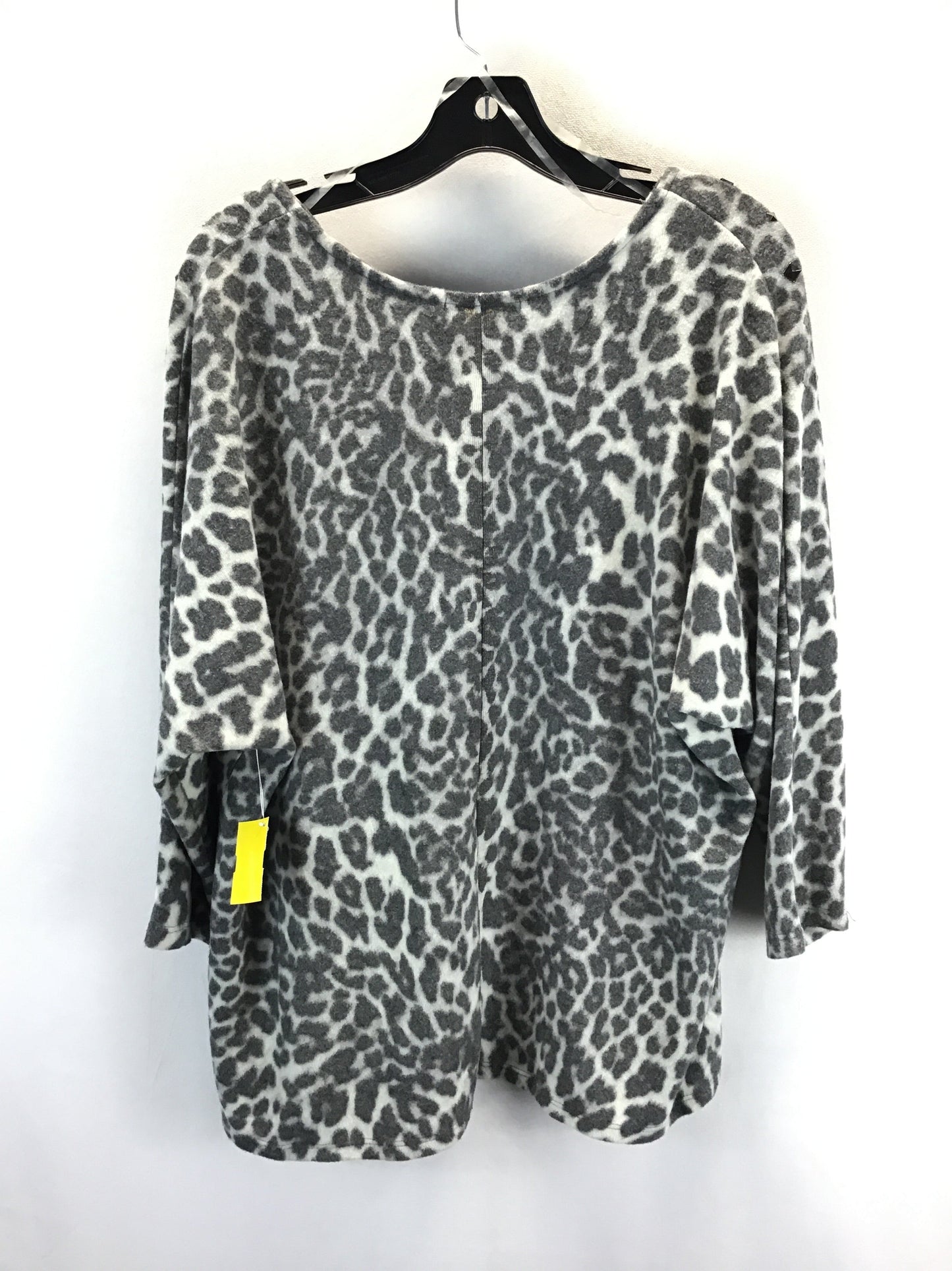 Top 3/4 Sleeve By Adrienne Vittadini In Animal Print, Size: 2x