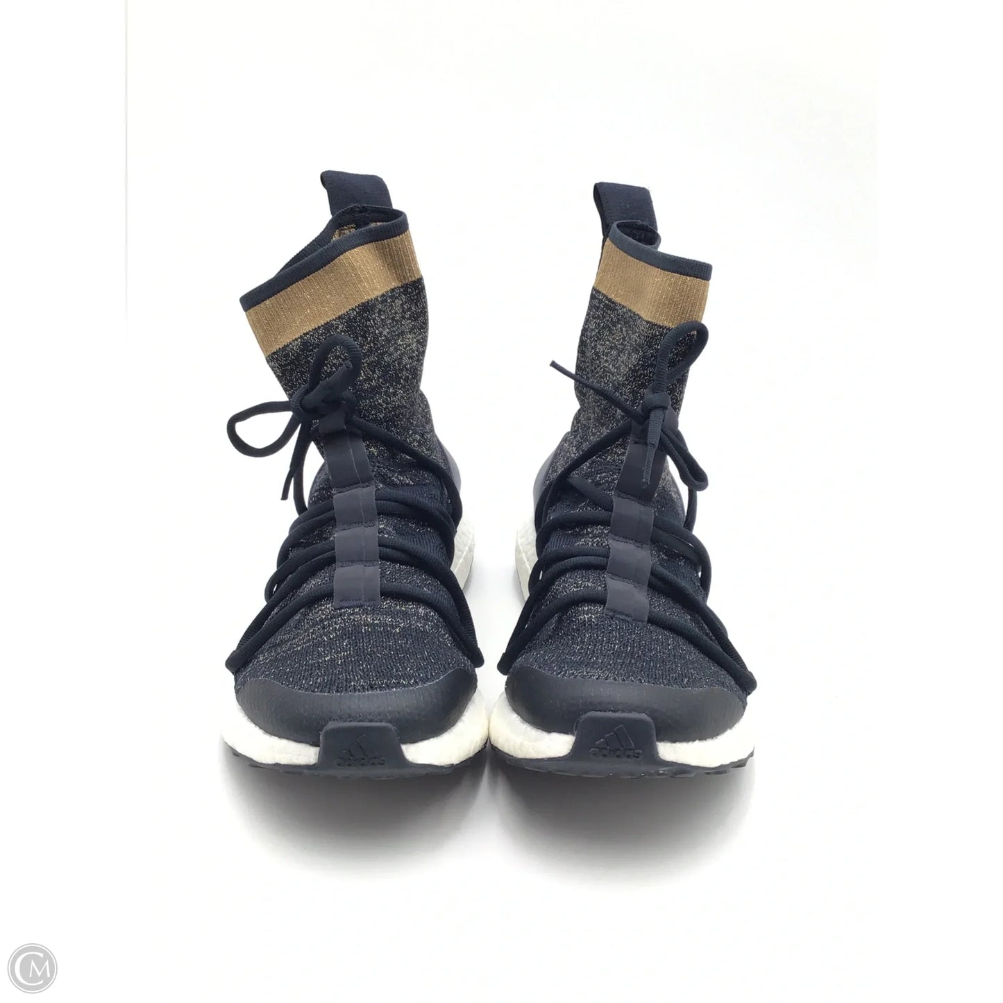 Shoes Luxury Designer By Stella Mccartney In Black & Gold, Size: 10.5